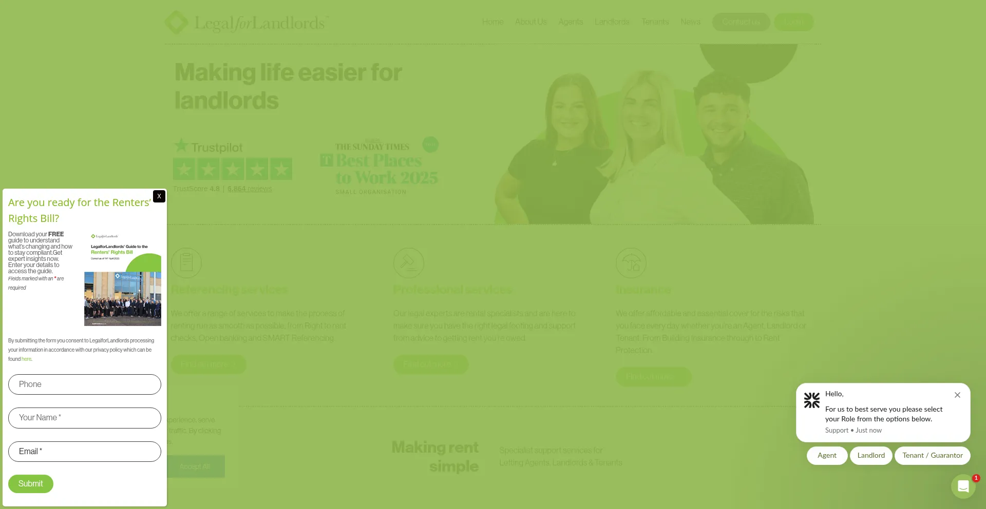 Legalforlandlords.co.uk Screenshot