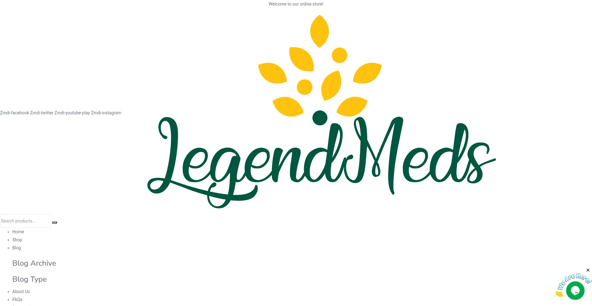 Website screenshot of Legendmeds.com