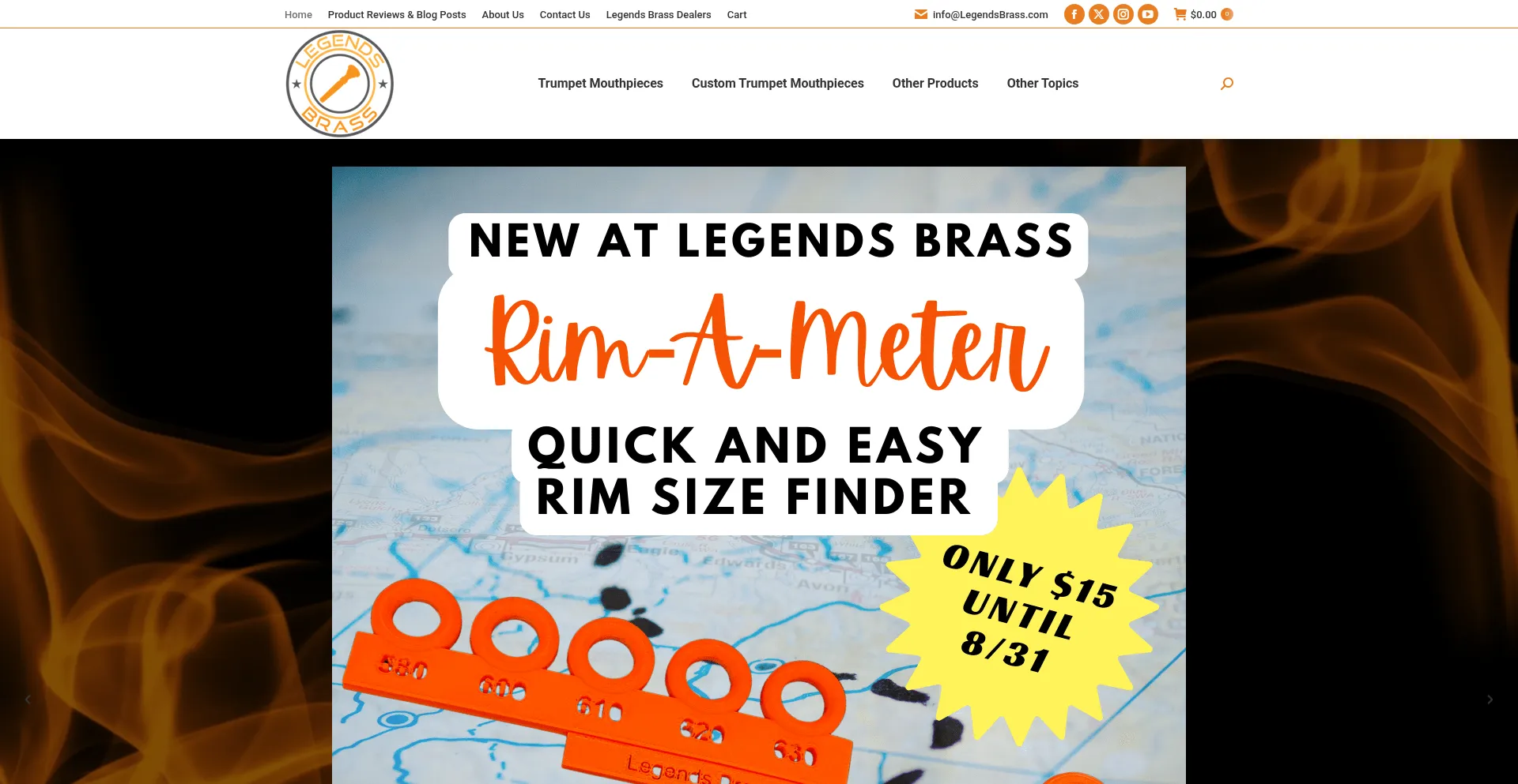 Website screenshot of Legendsbrass.com