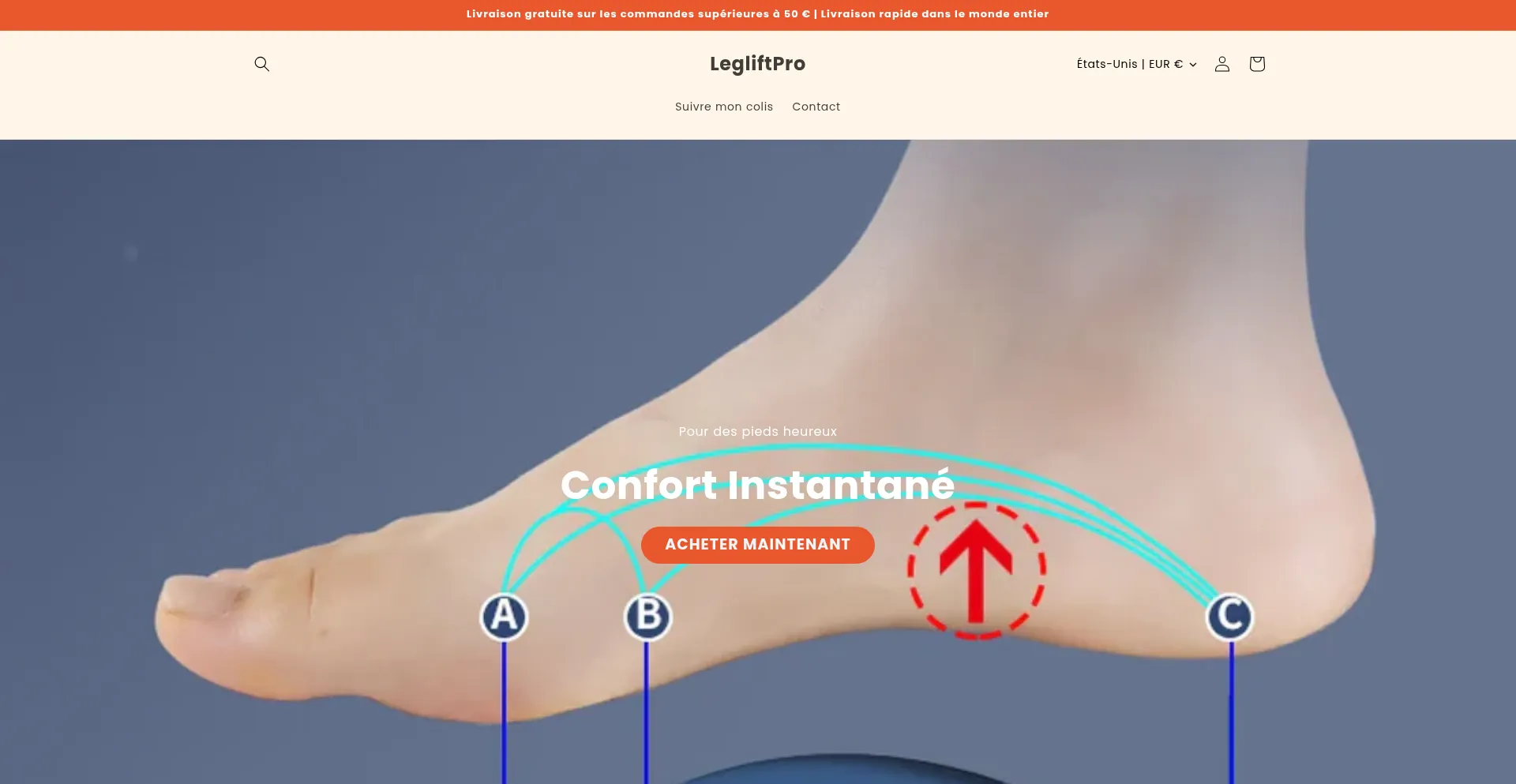 Website screenshot of Leglift.fr