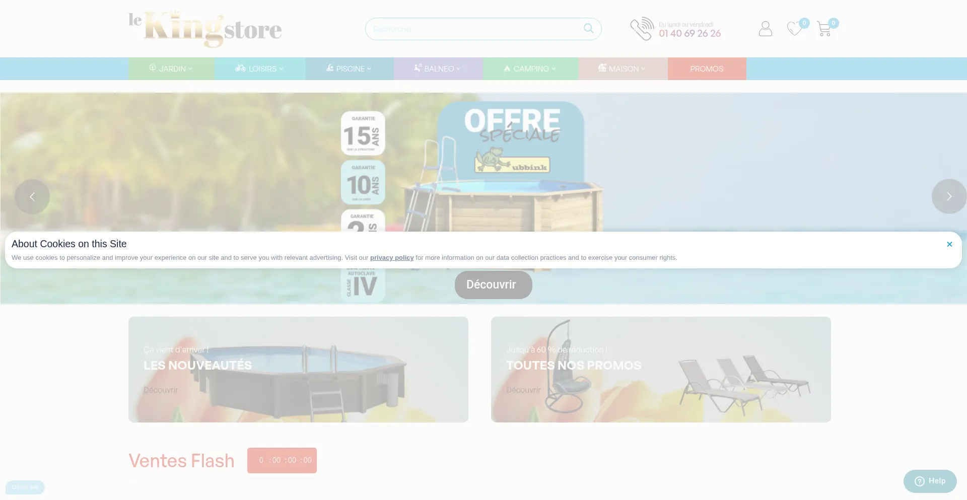 Website screenshot of Lekingstore.com