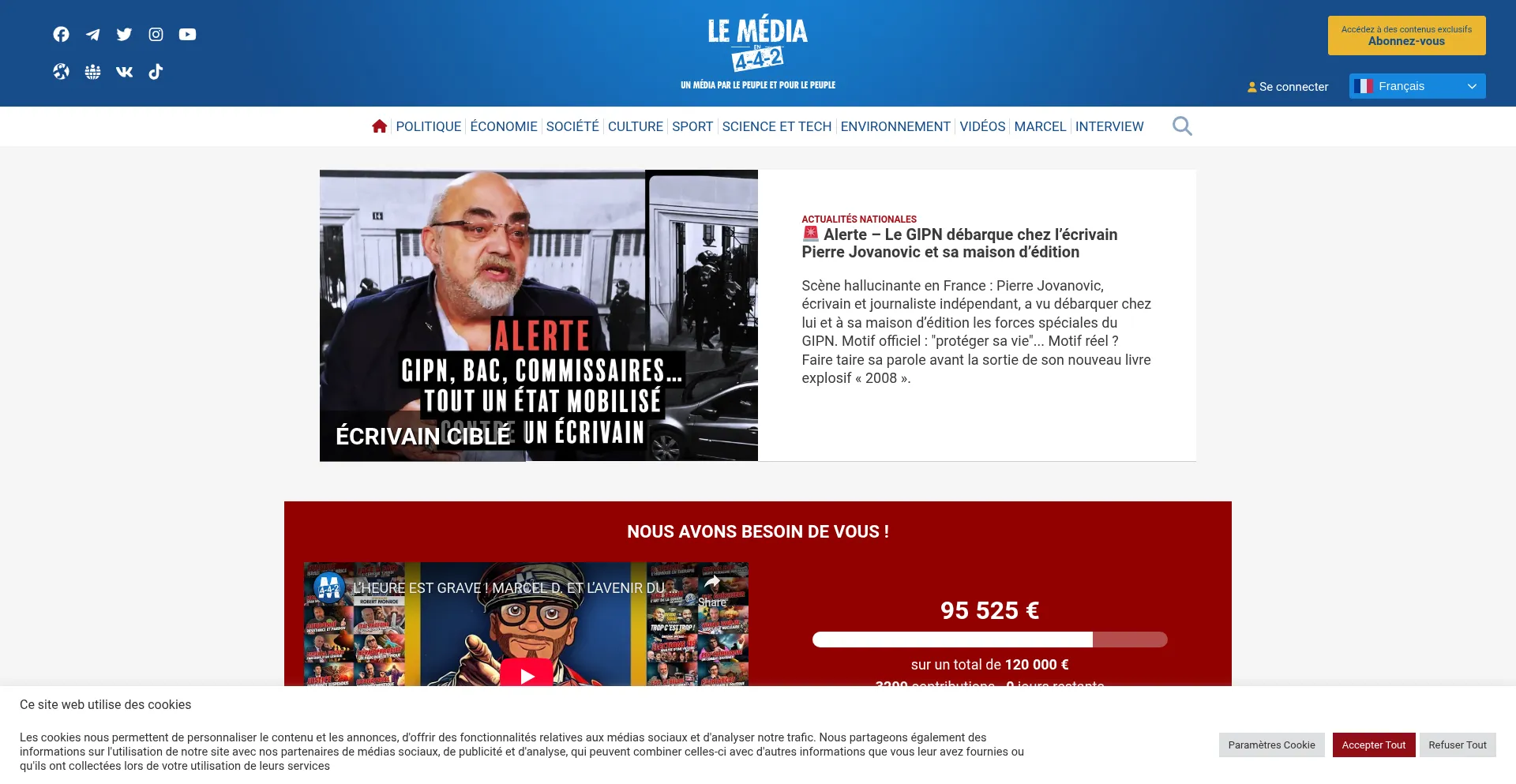 Website screenshot of Lemediaen442.fr