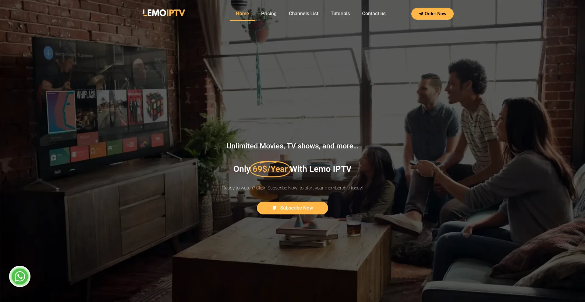 Website screenshot of Lemoiptv.co
