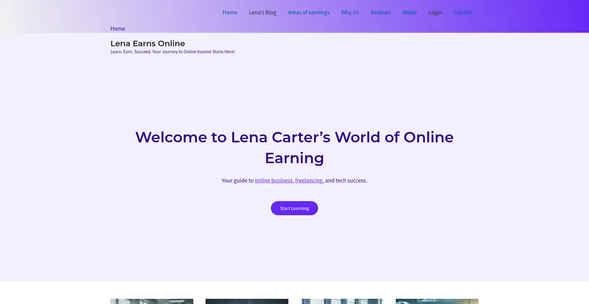 Lenaearnsonline.com Screenshot