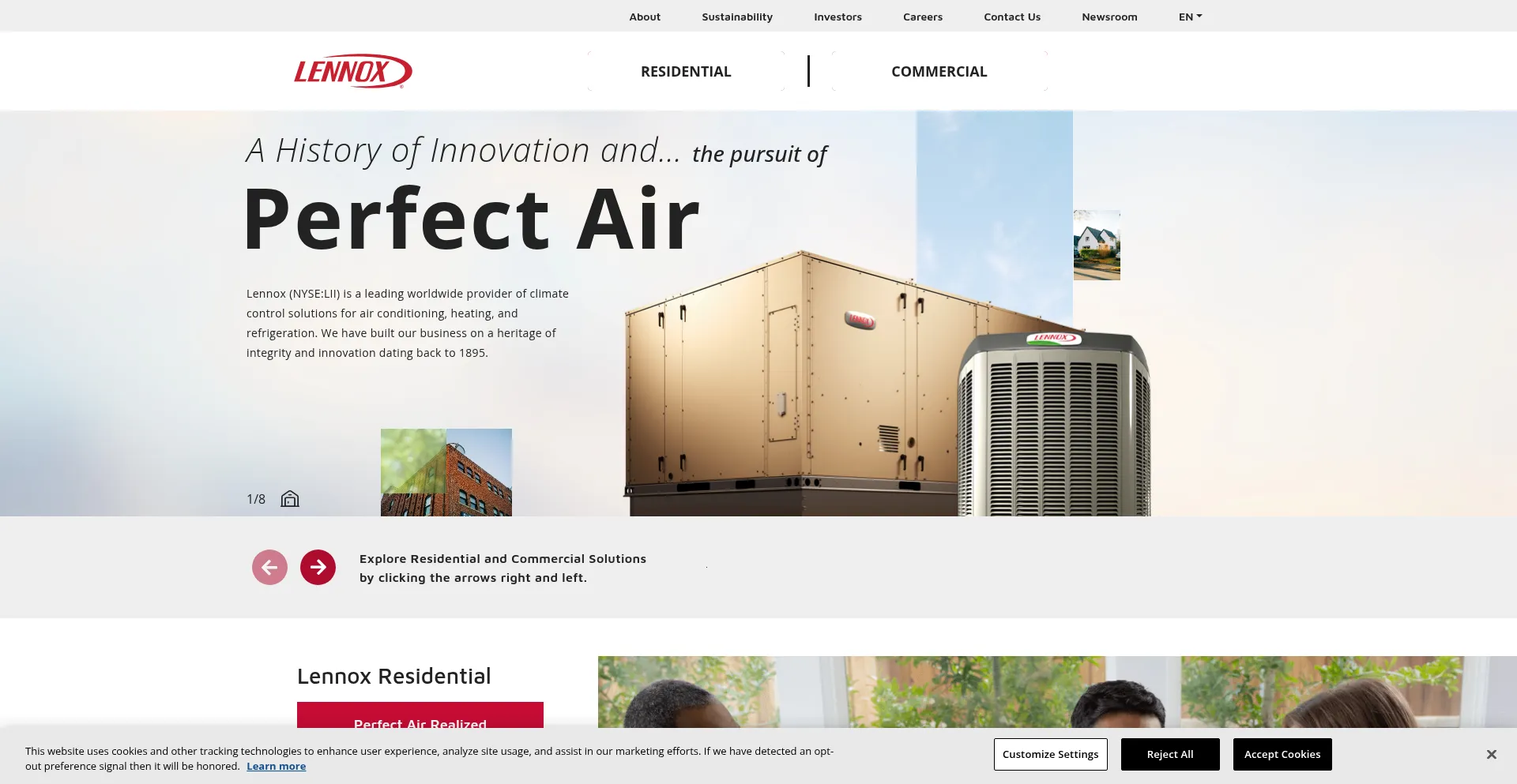 Lennox.com Screenshot