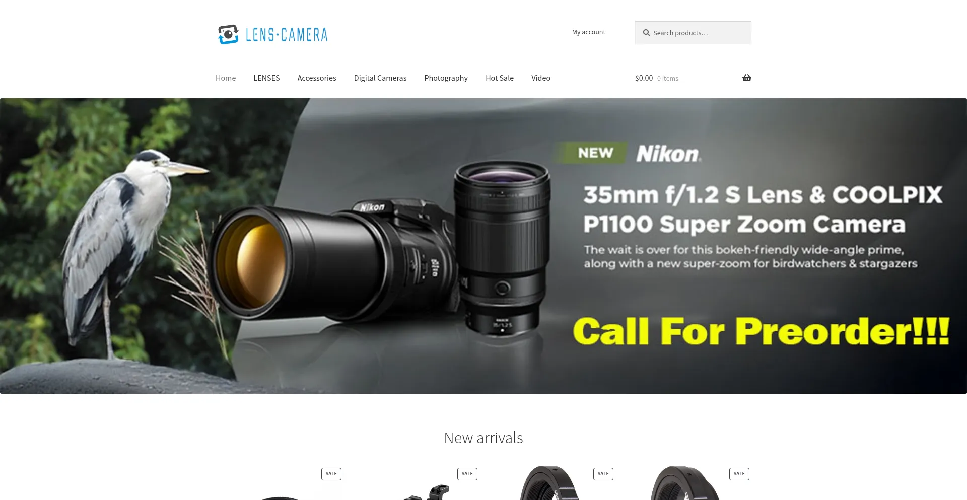 Website screenshot of Lens-camera.com