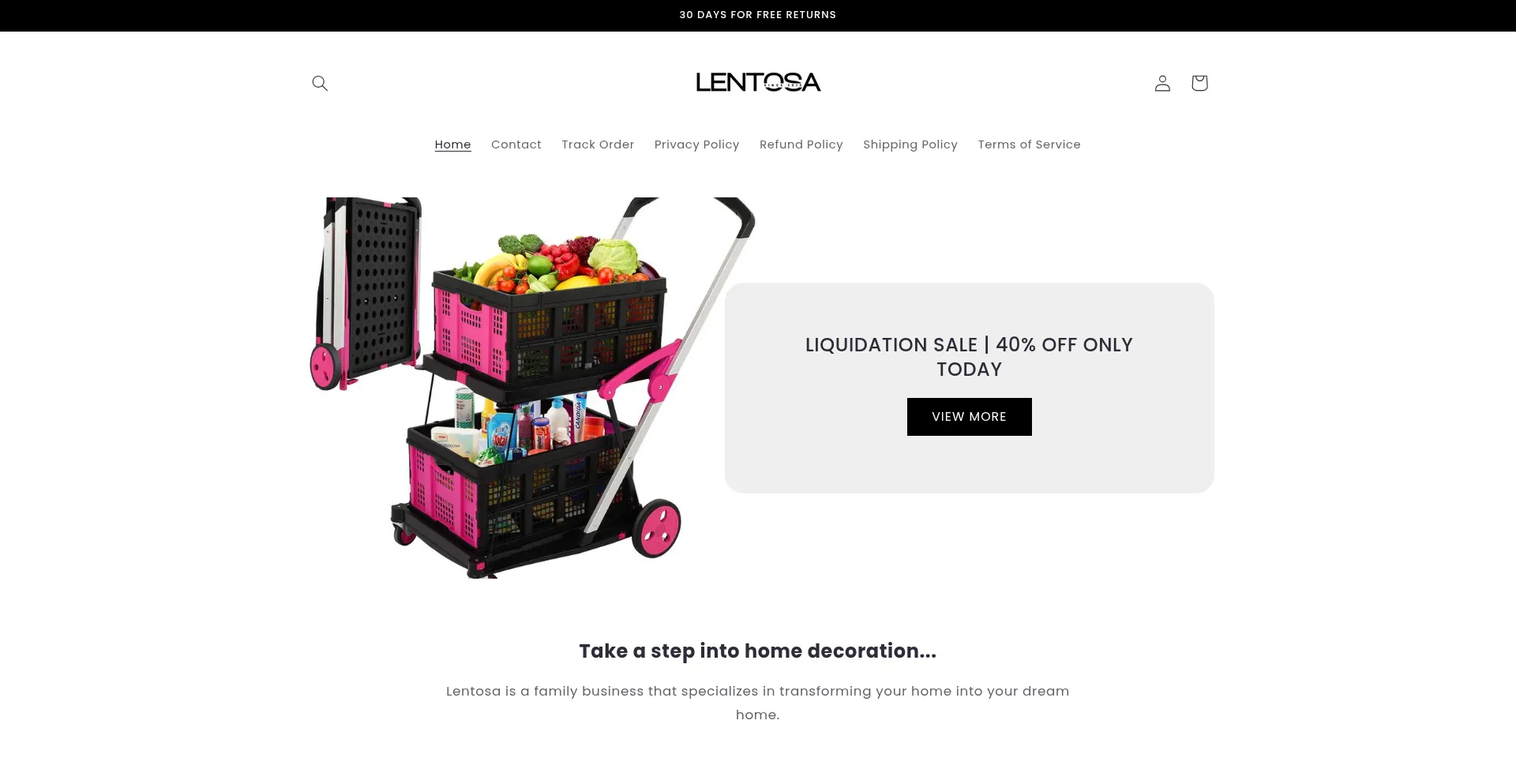 Lentosa.com Screenshot