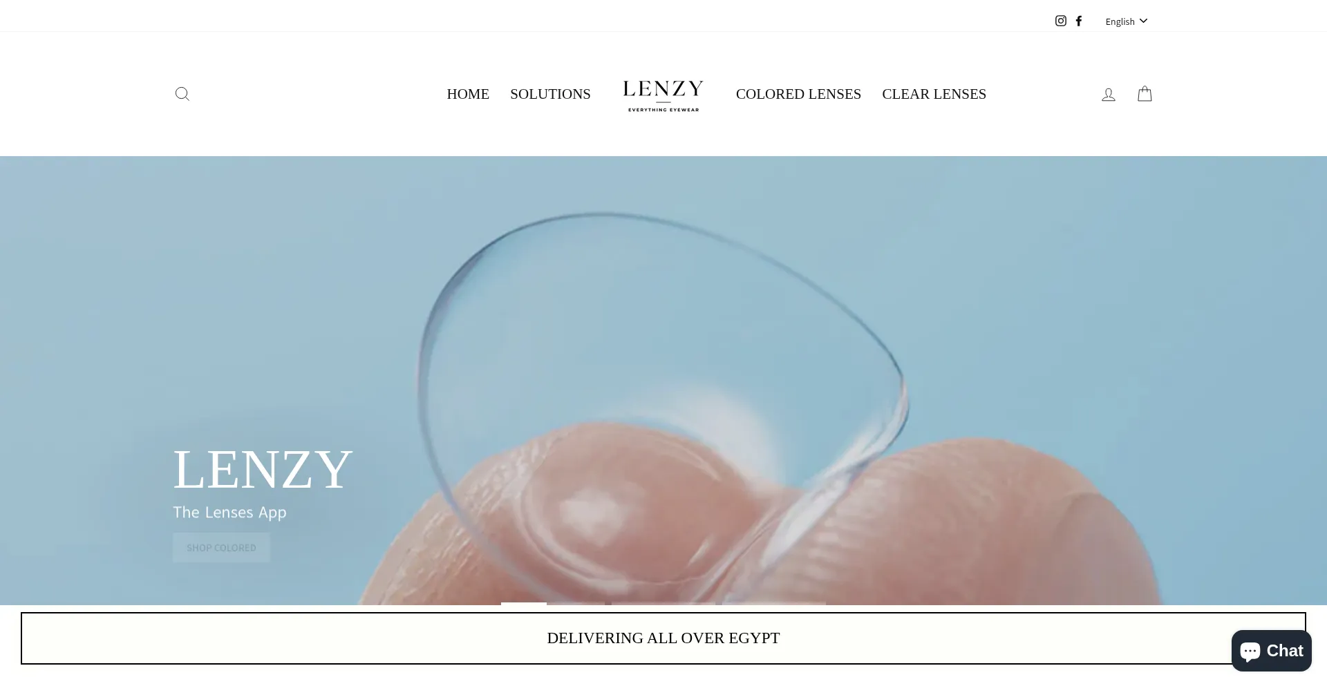 Website screenshot of Lenzy.co