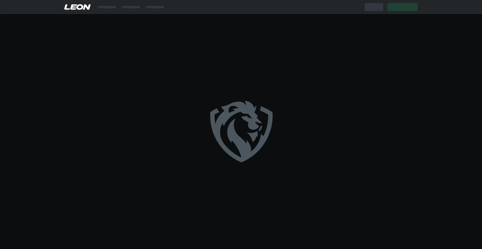 Website screenshot of Leon.bet