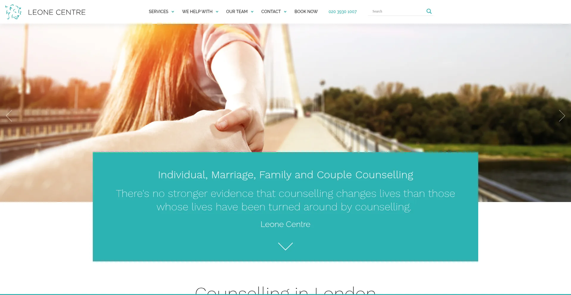 Website screenshot of Leonecentre.com