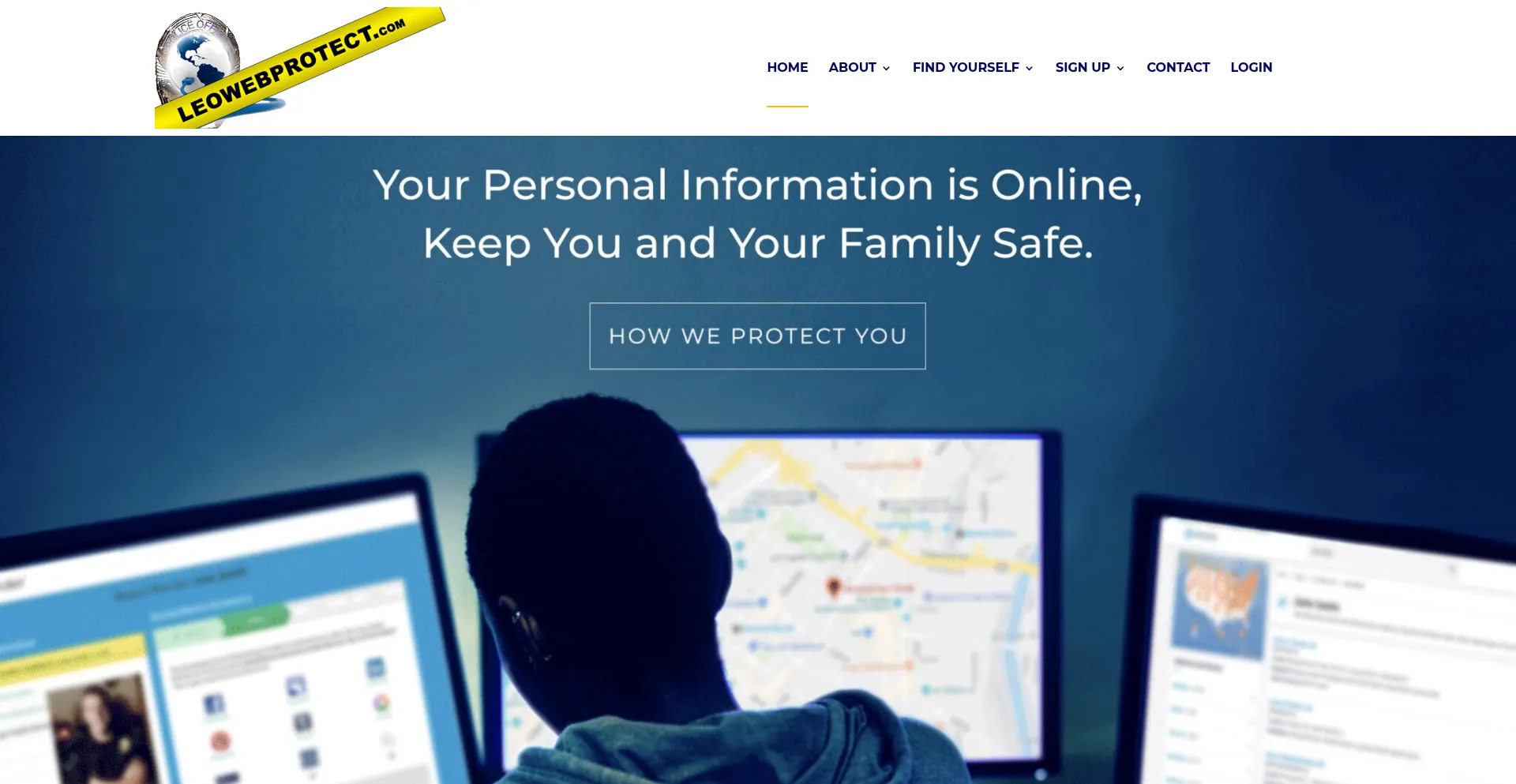 Website screenshot of Leowebprotect.com