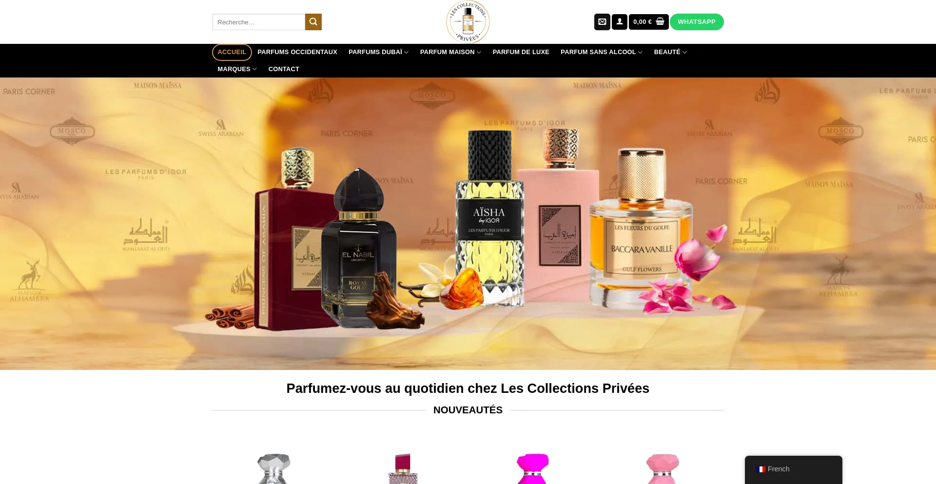 Website screenshot of Lescollectionsprivees.com