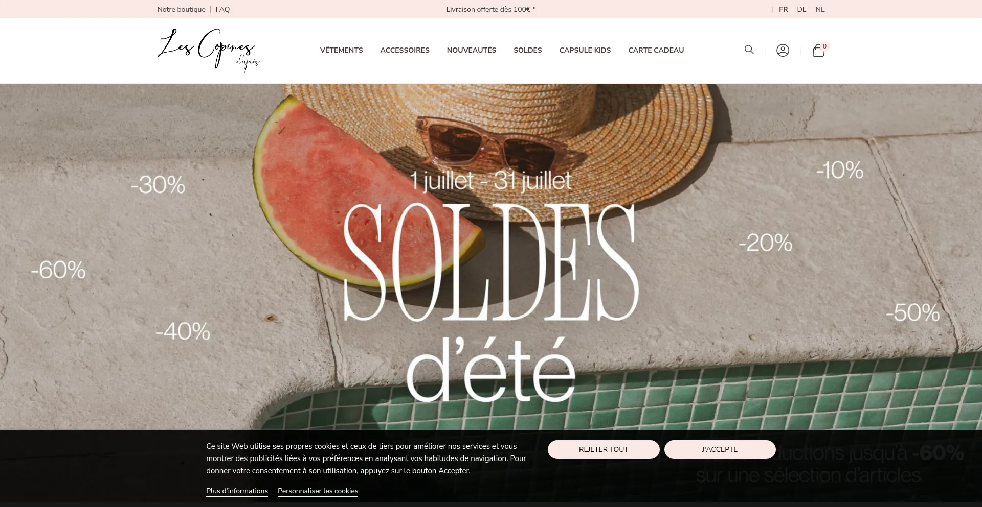 Website screenshot of Lescopinesdapres.com
