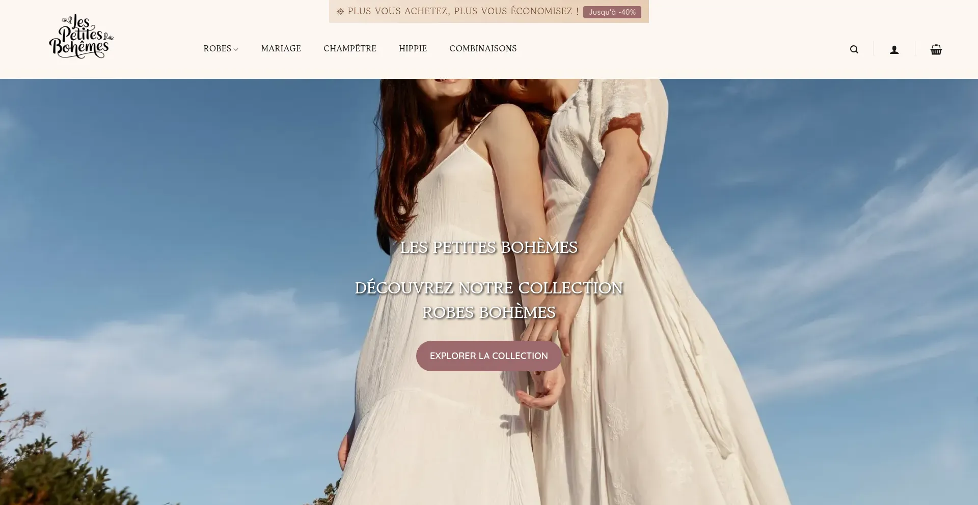 Website screenshot of Lespetitesbohemes.com