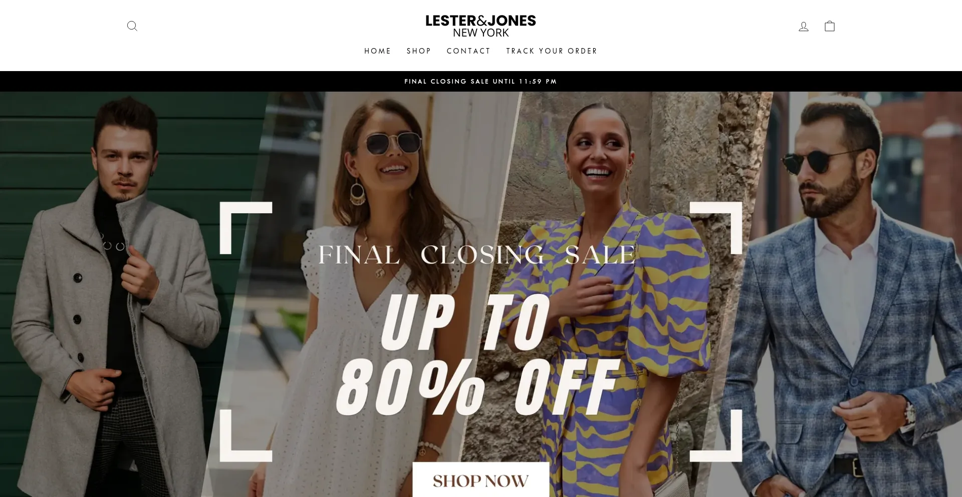 Website screenshot of Lesterandjones.com