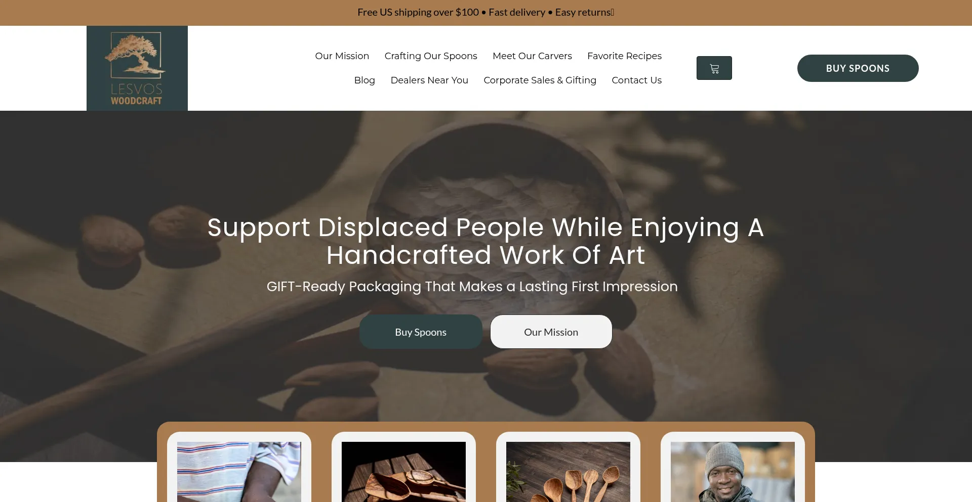 Website screenshot of Lesvoswoodcraft.com