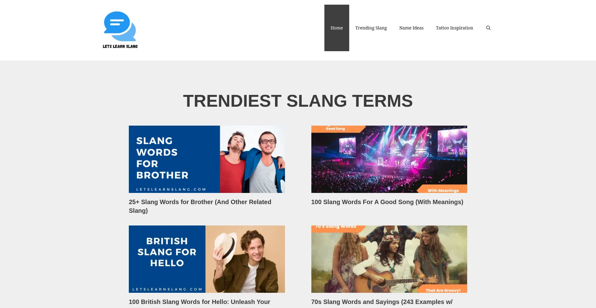 Letslearnslang.com Screenshot