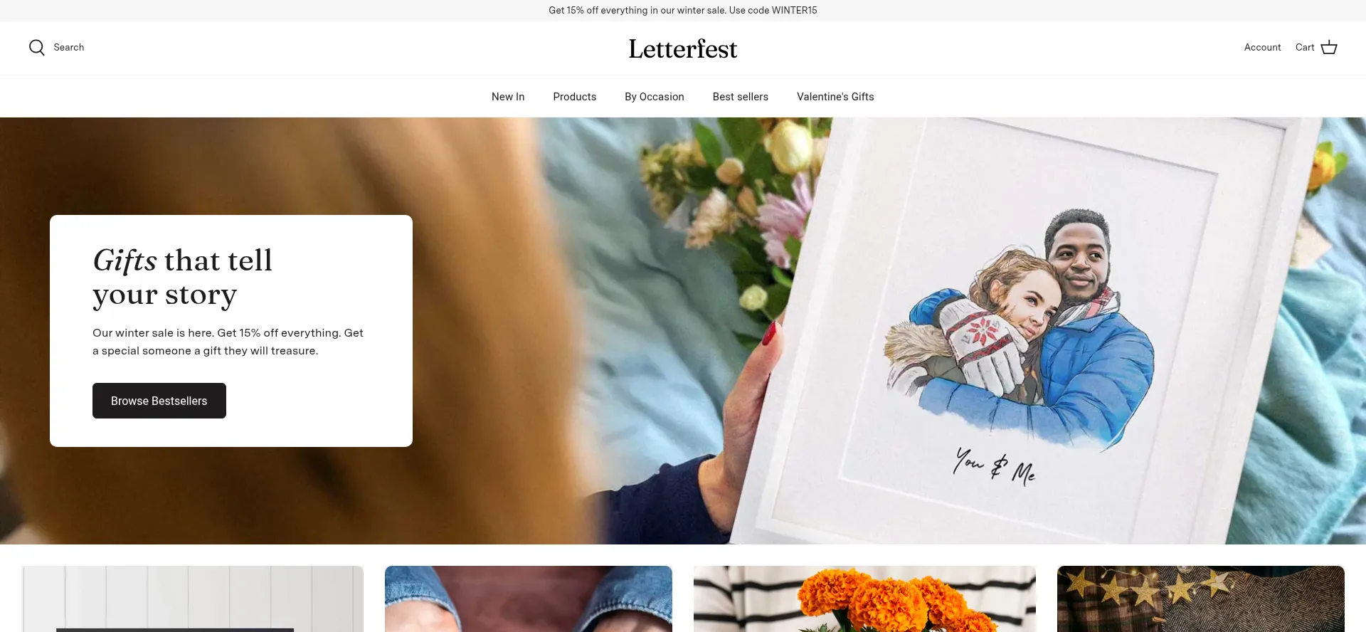 Website screenshot of Letterfest.com