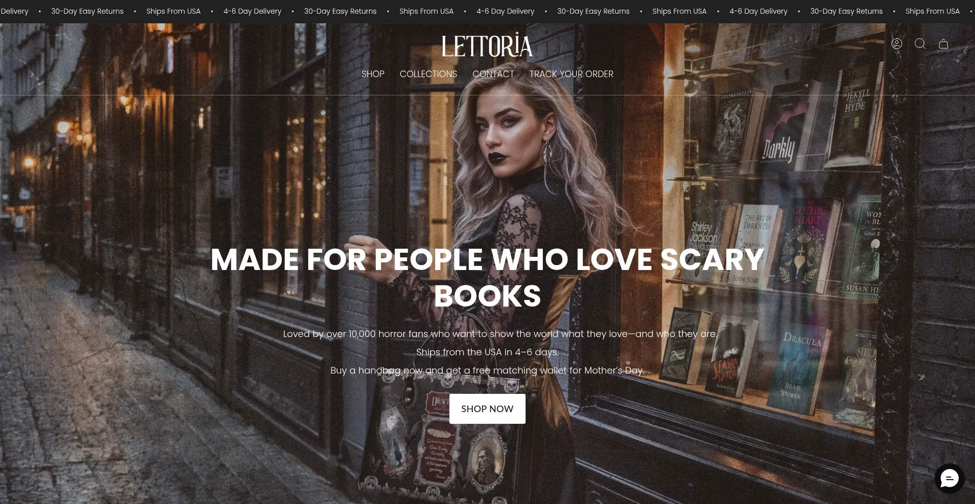 Website screenshot of Lettoria.com