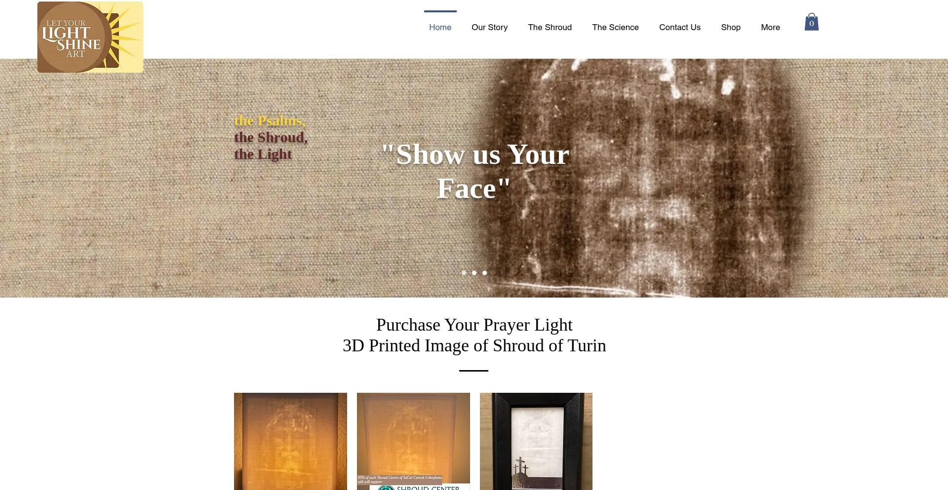 Website screenshot of Letyourlightshineart.com
