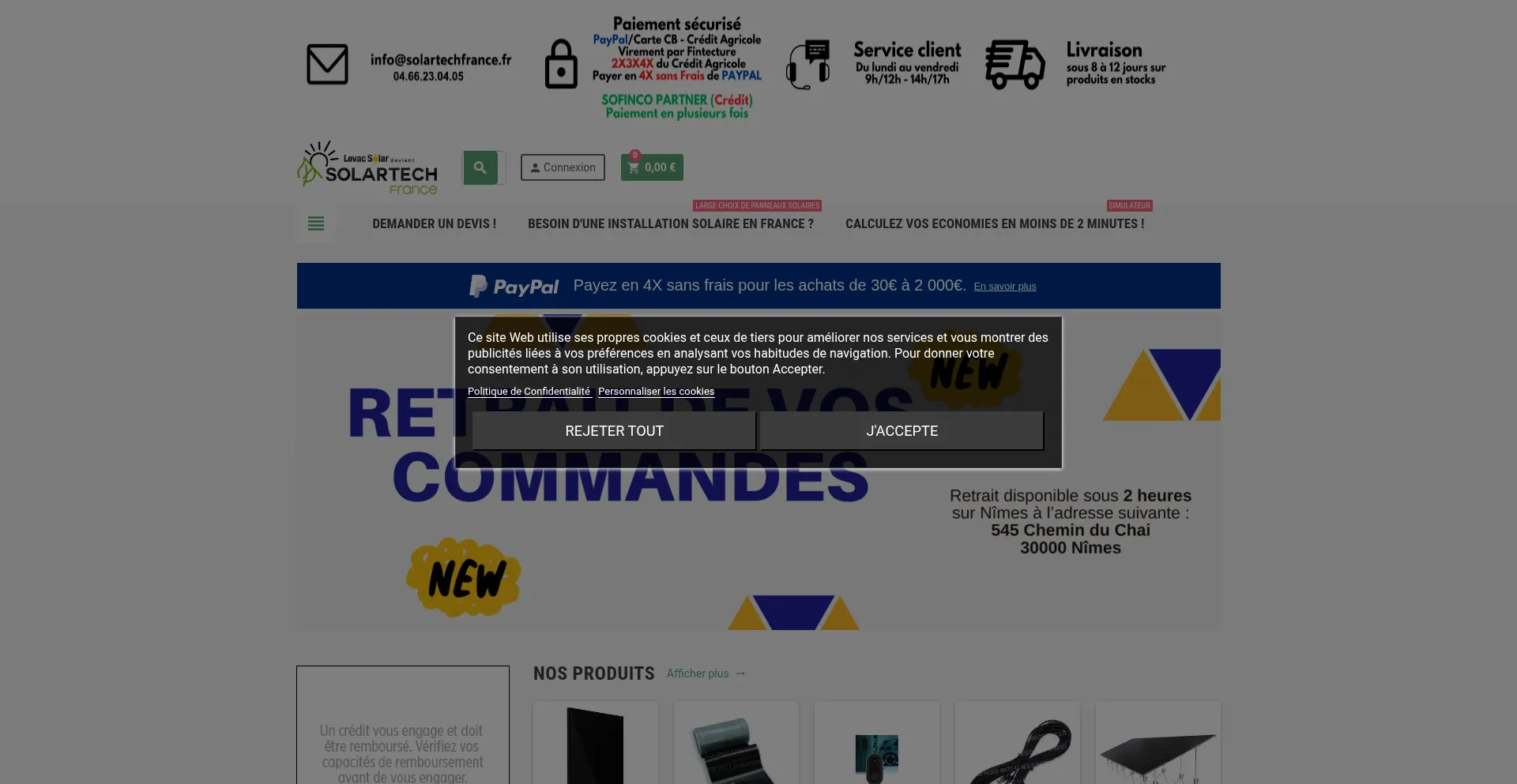 Levac-solar.com Screenshot
