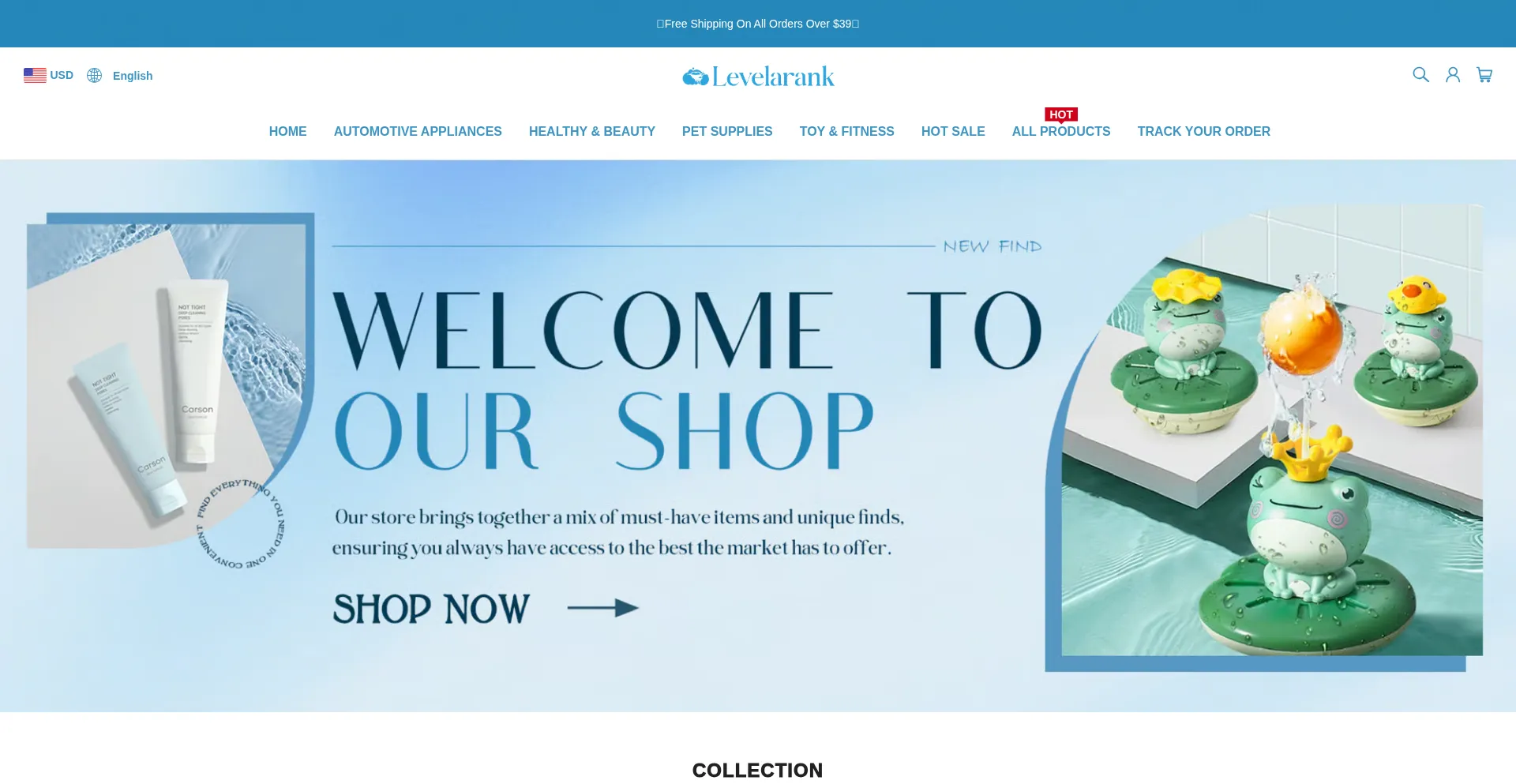 Website screenshot of Levelarank.com