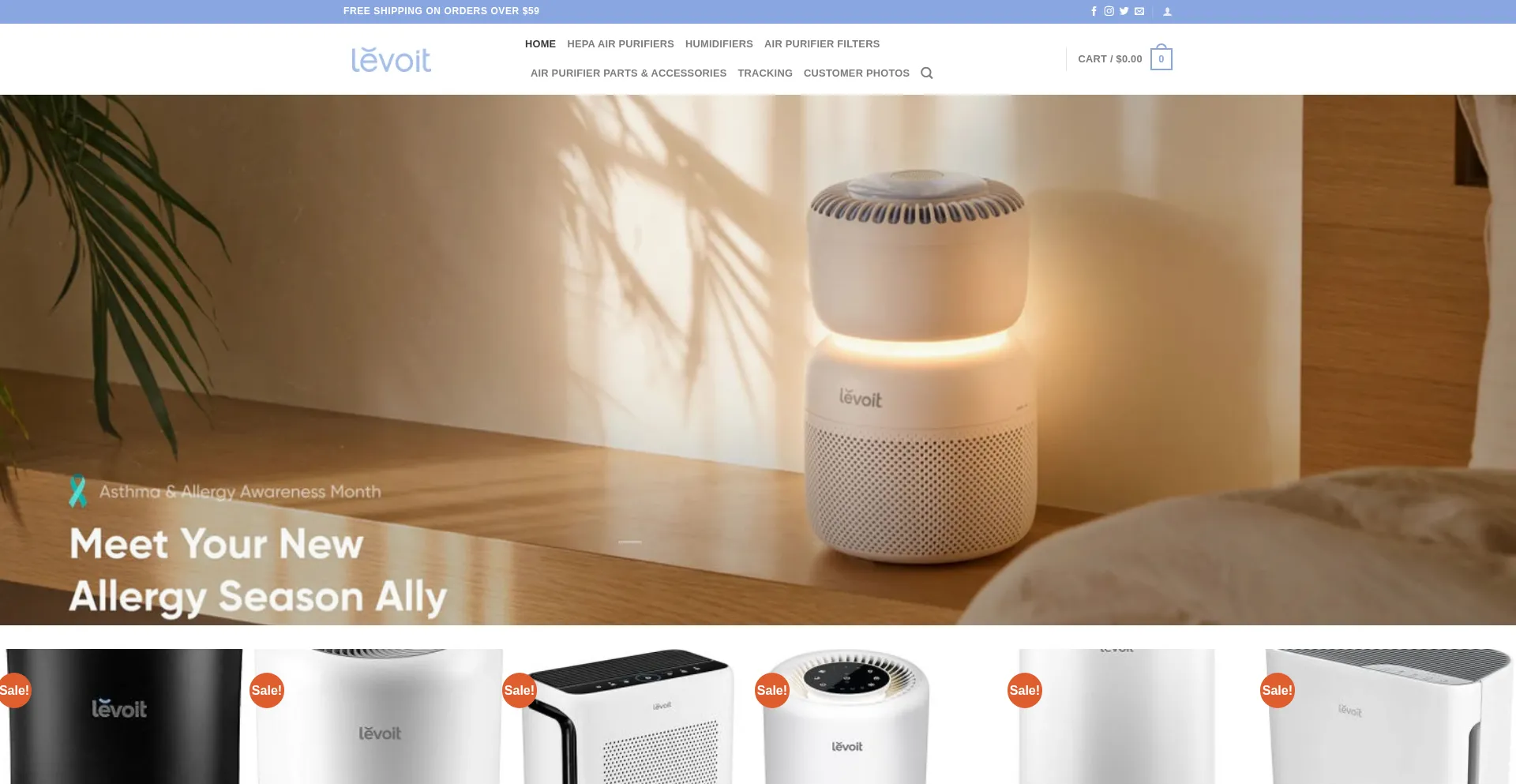 Website screenshot of Levoitoutlet.com