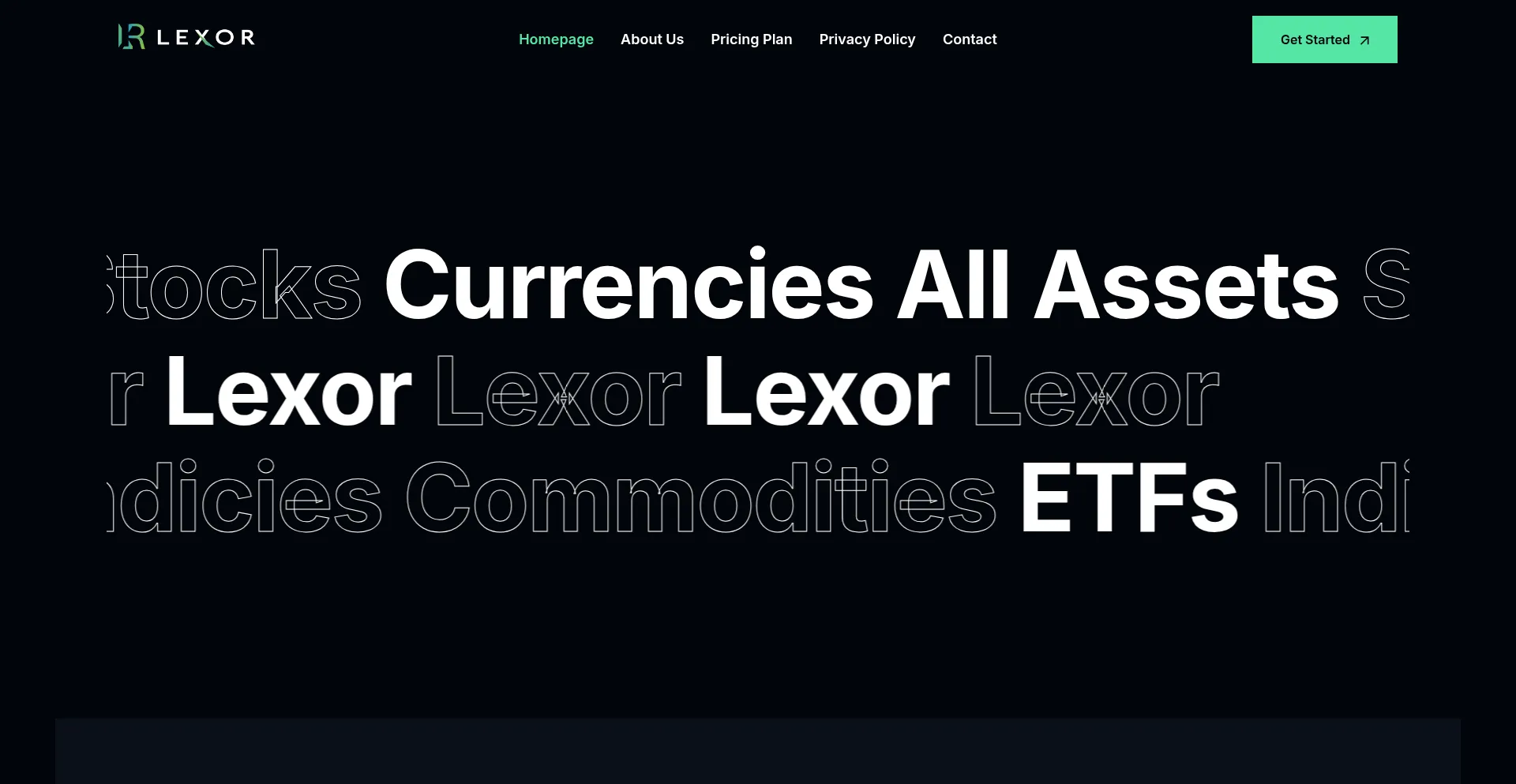 Website screenshot of Lexor.us