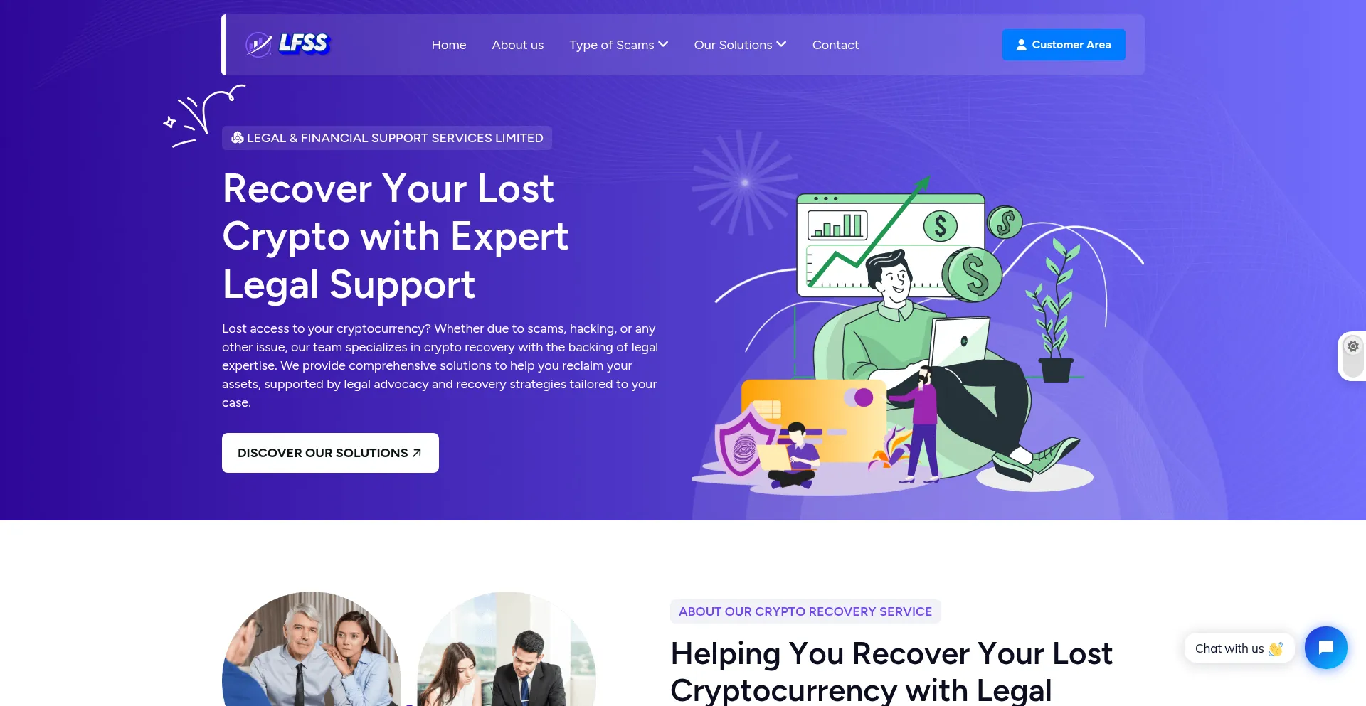Website screenshot of Lfss.io
