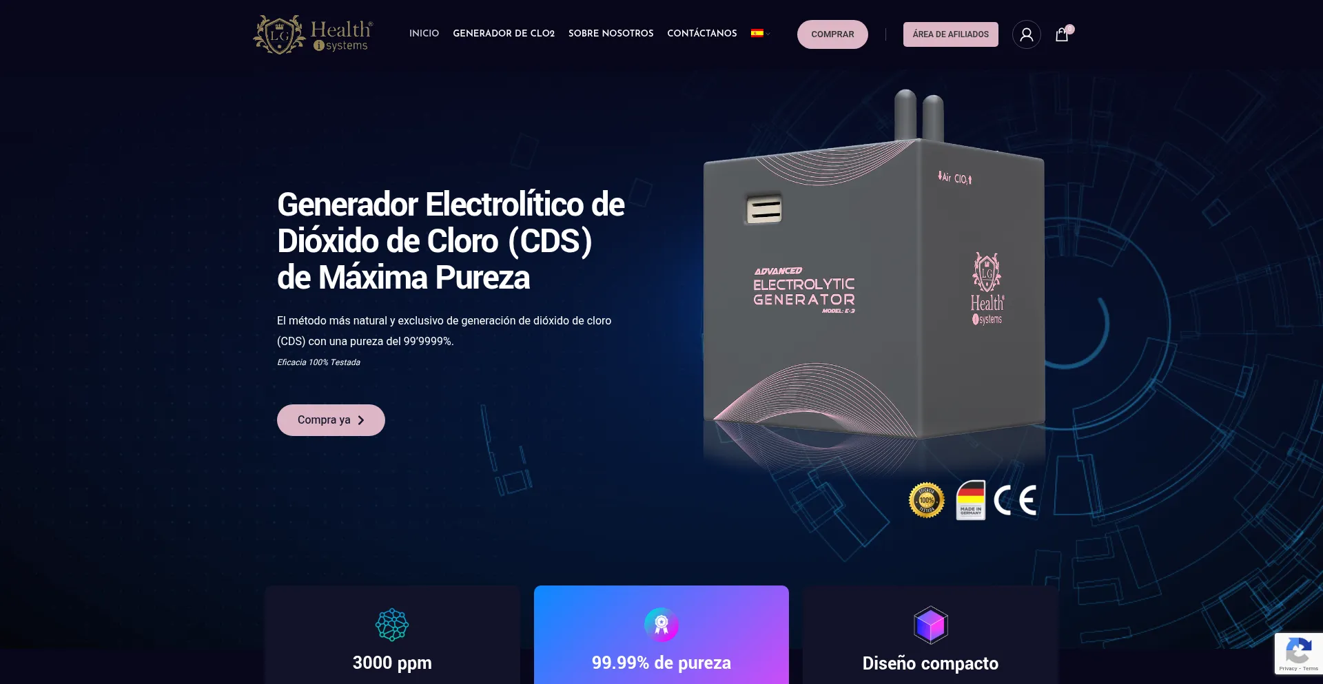 Website screenshot of Lghealth-isystems.eu