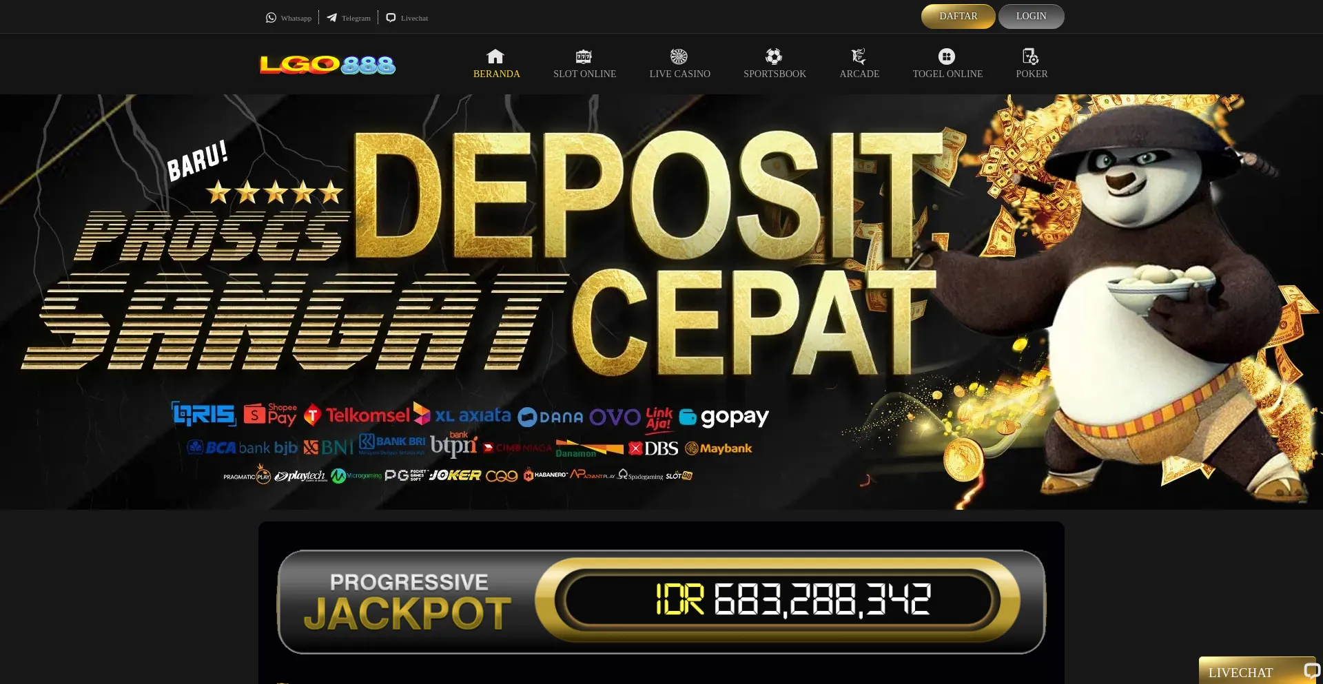 Website screenshot of Lgo888.net