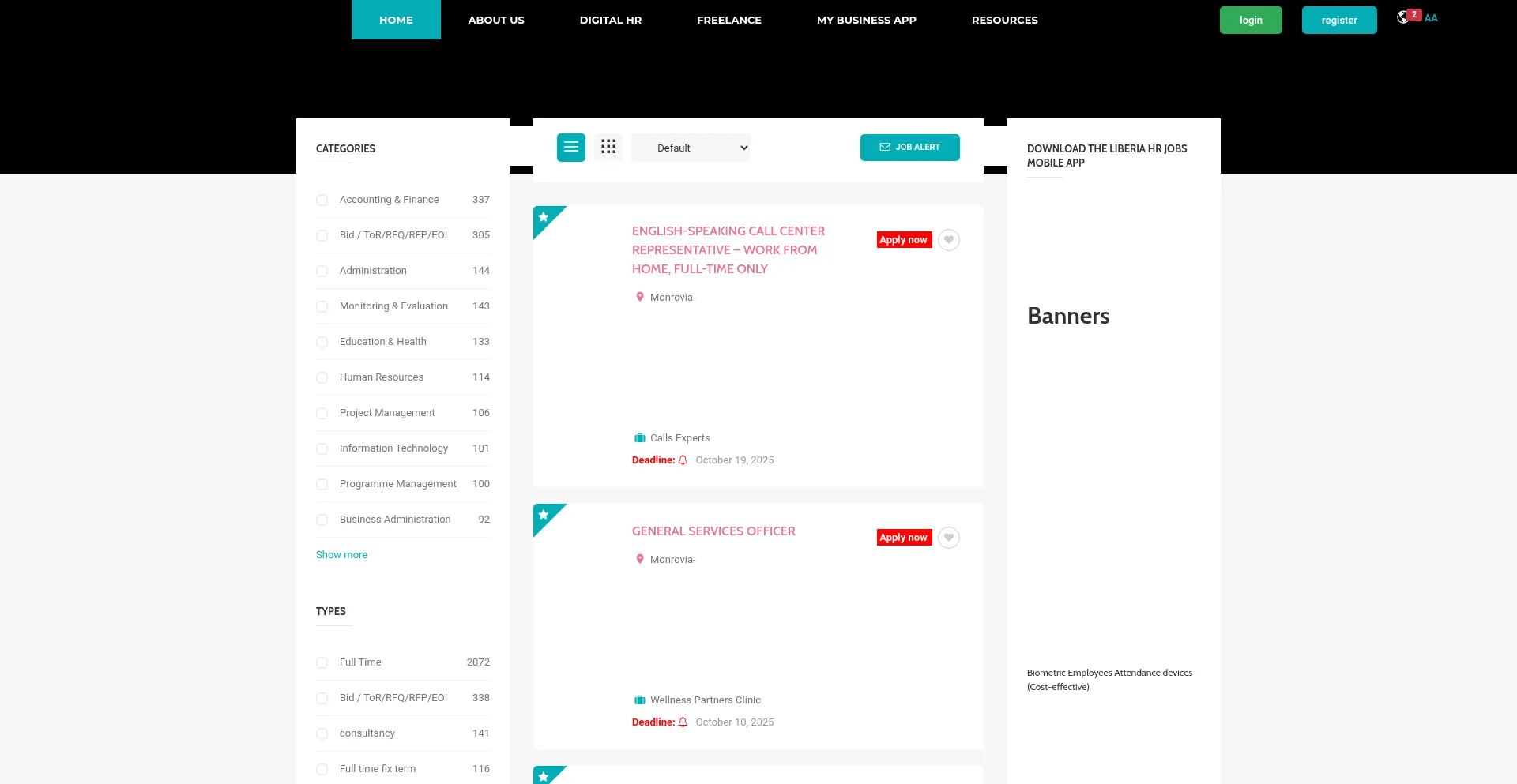 Liberiahrjobs.com Screenshot