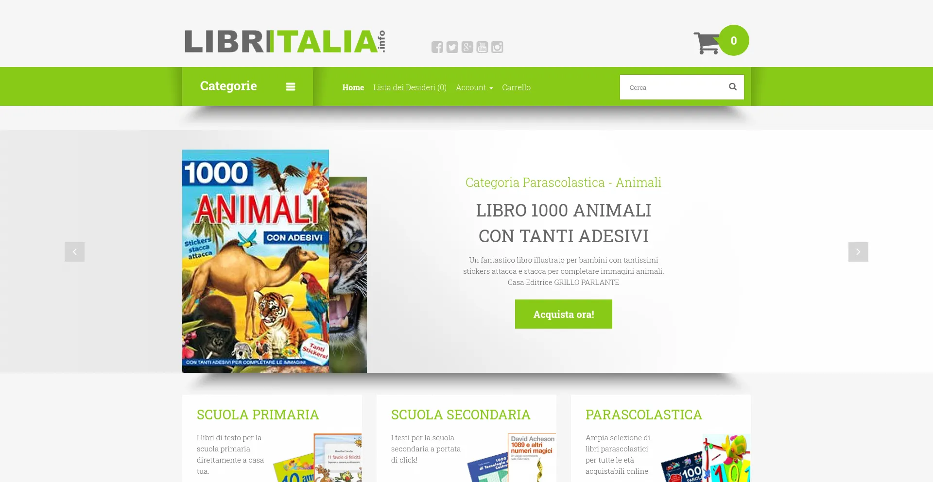 Website screenshot of Libritalia.info