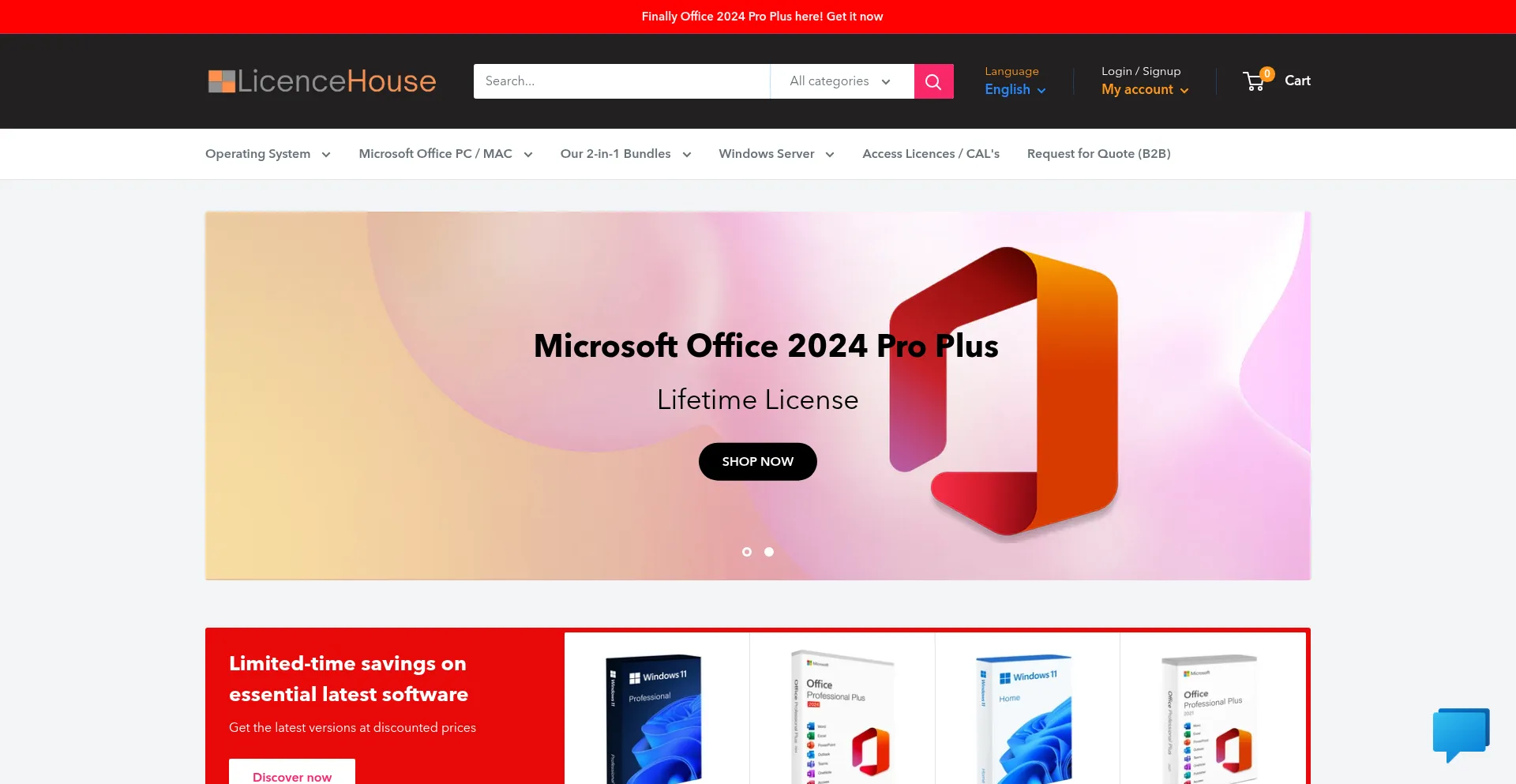 Website screenshot of Licencehouse.com