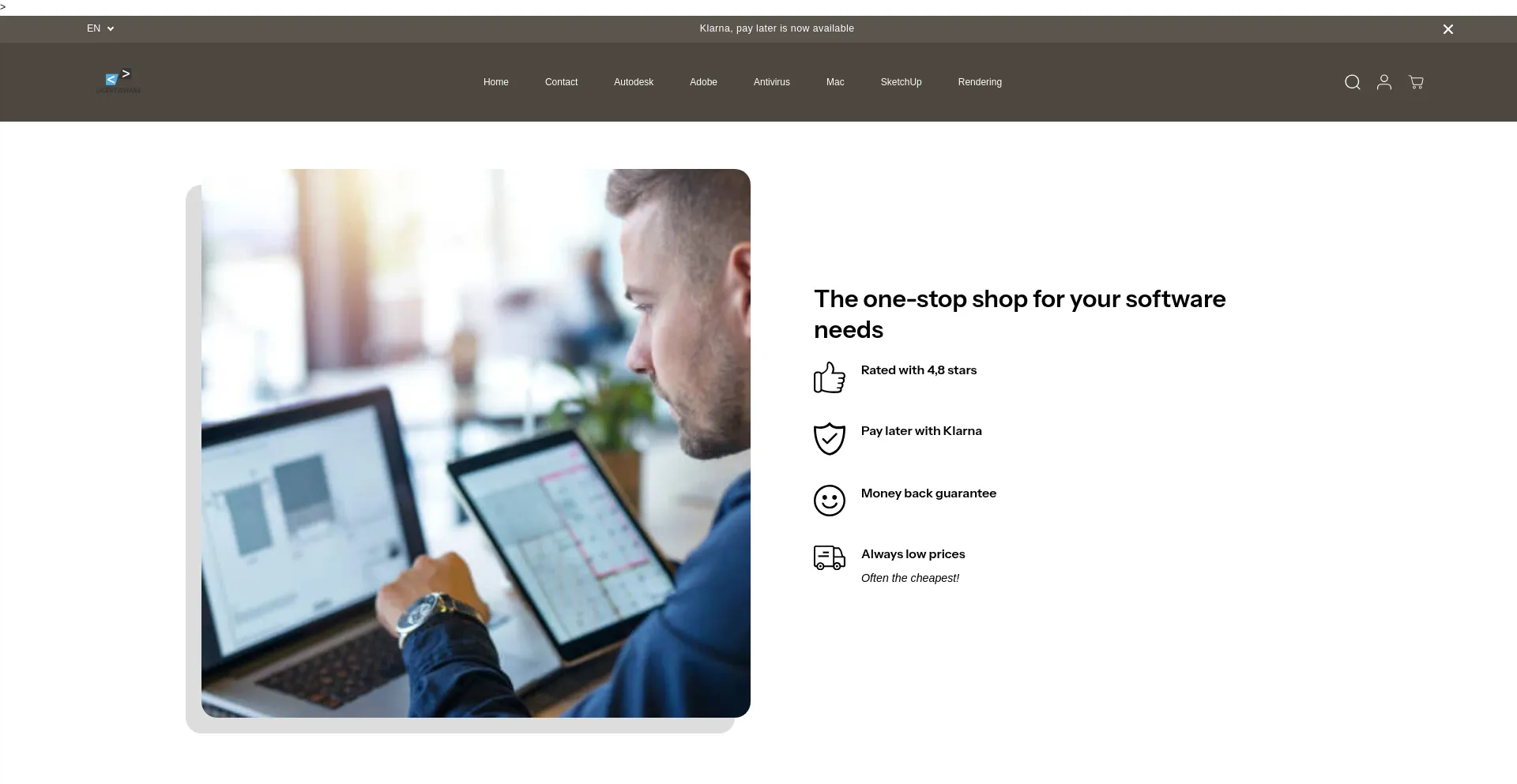 Website screenshot of Licenseload.com