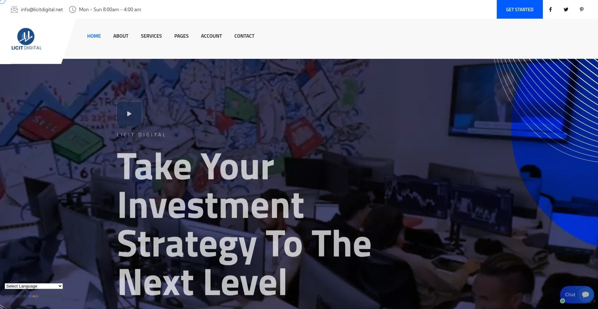 Website screenshot of Licitdigital.net