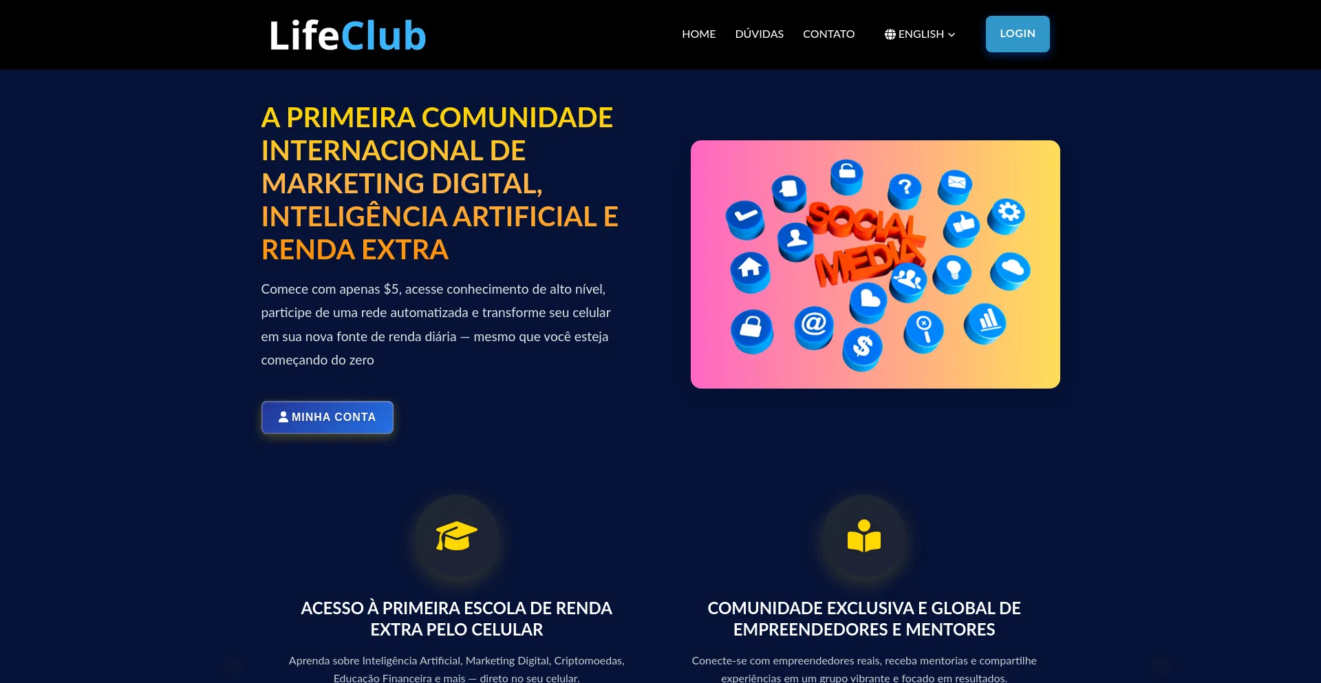 Website screenshot of Lifeclub.pro
