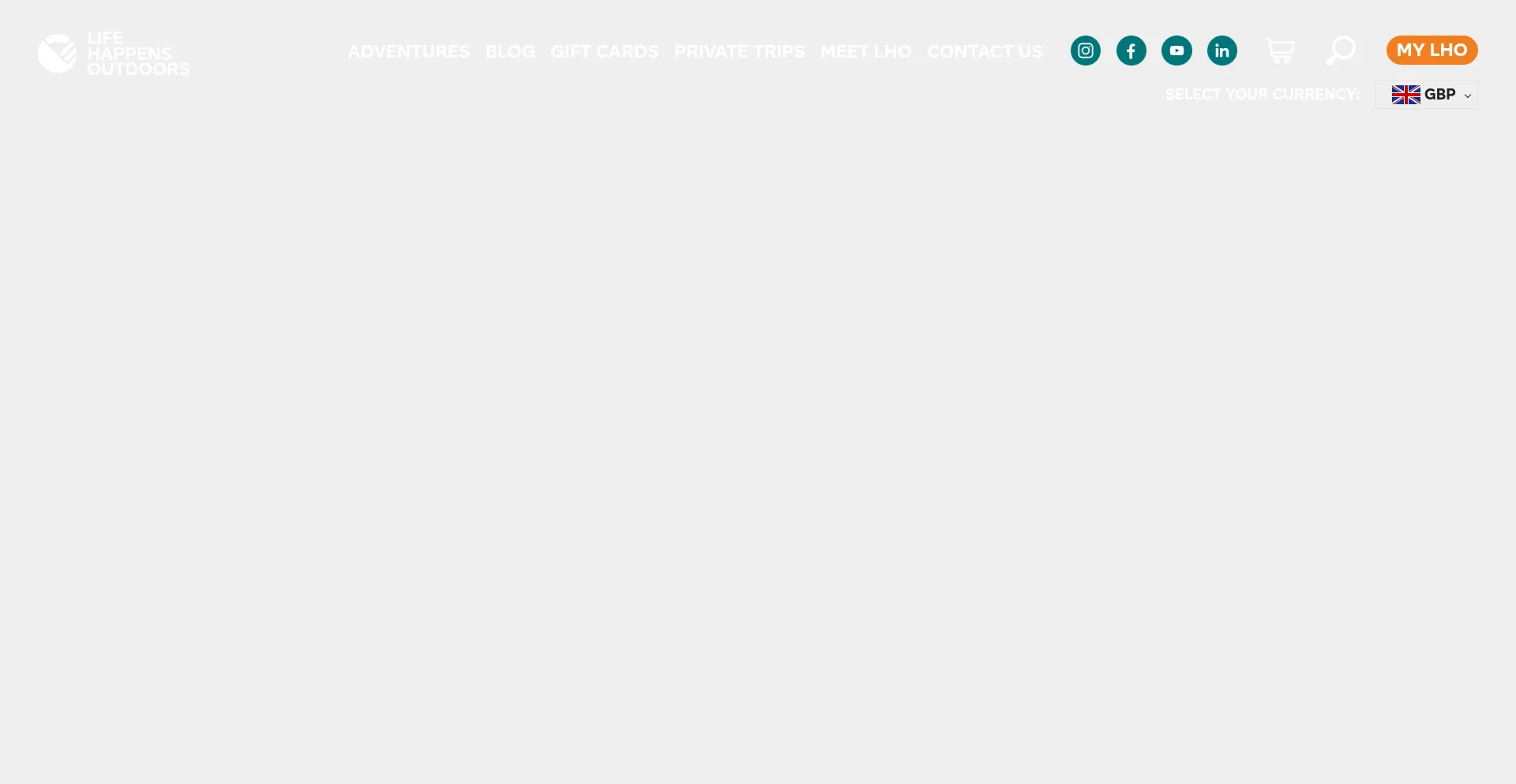 Website screenshot of Lifehappensoutdoors.com