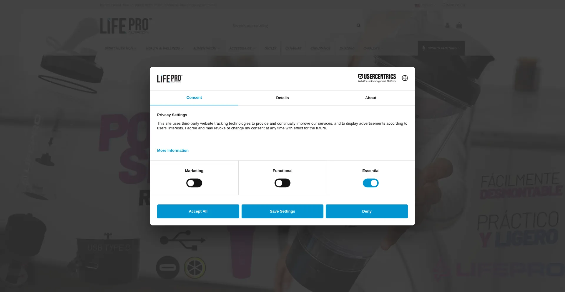 Lifepronutrition.com Screenshot