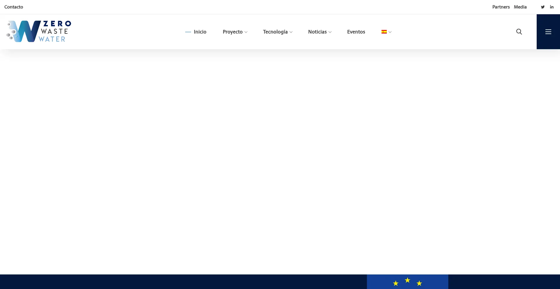 Website screenshot of Lifezerowastewater.eu