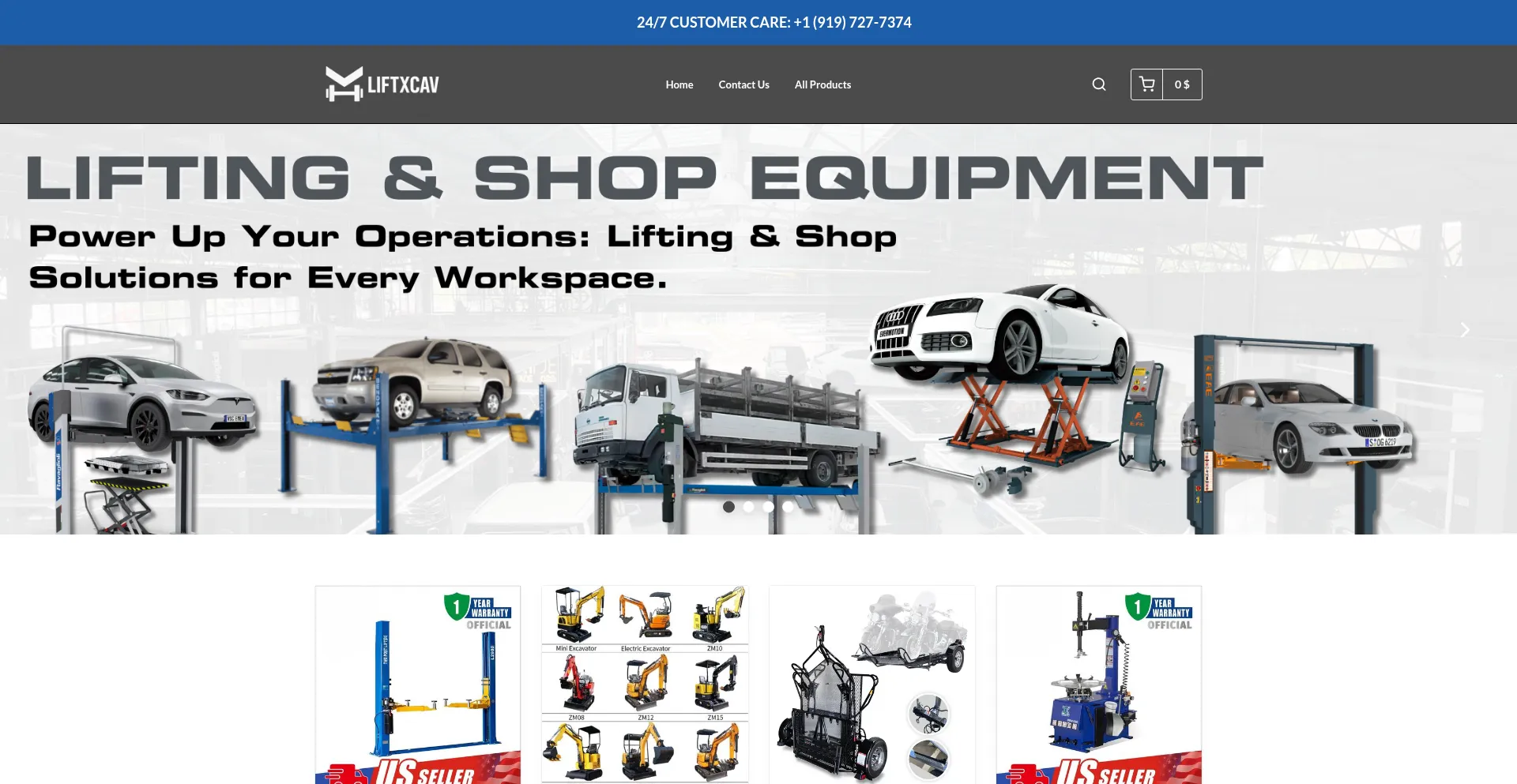 Website screenshot of Liftxcav.com
