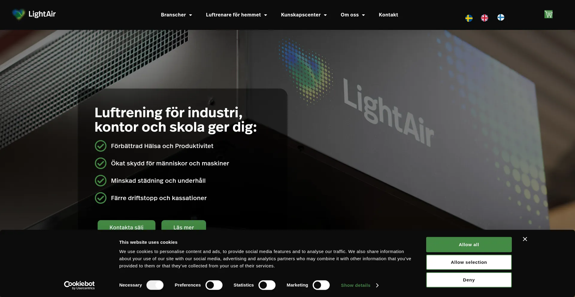 Lightair.com Screenshot