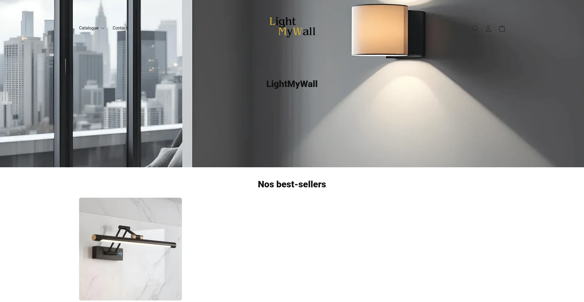 Website screenshot of Lightmywall.com