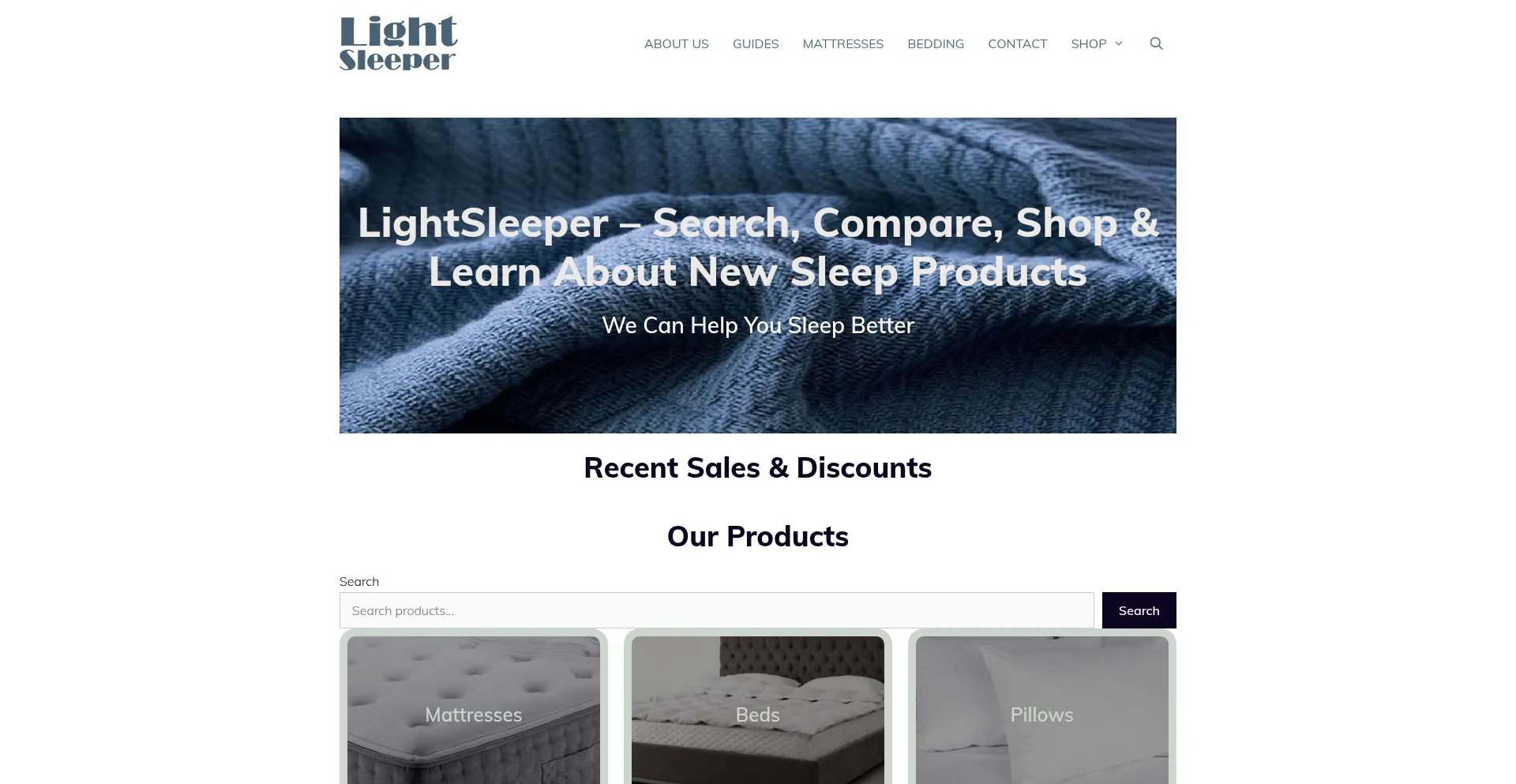 Lightsleeper.co.uk Screenshot