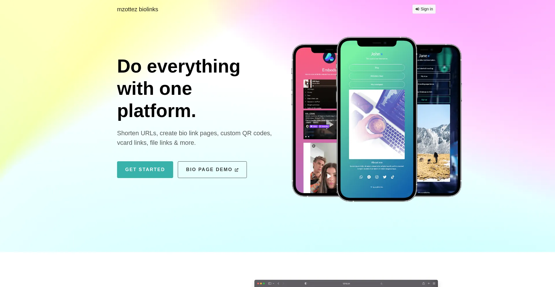 Website screenshot of Lii.ke