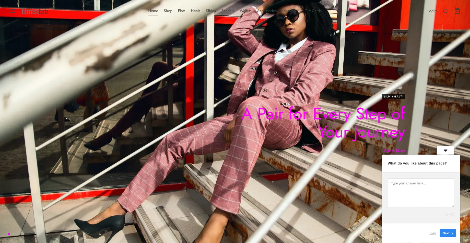 Website screenshot of Lilmissfab.com