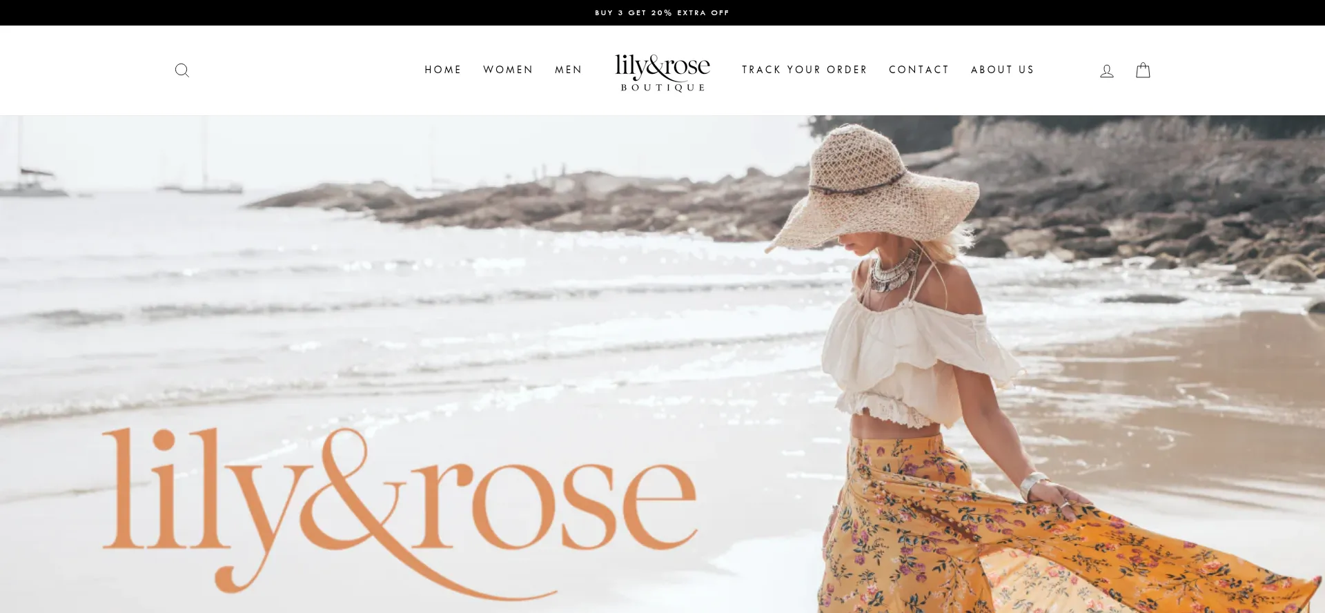 Website screenshot of Lilyrose-boutique.com