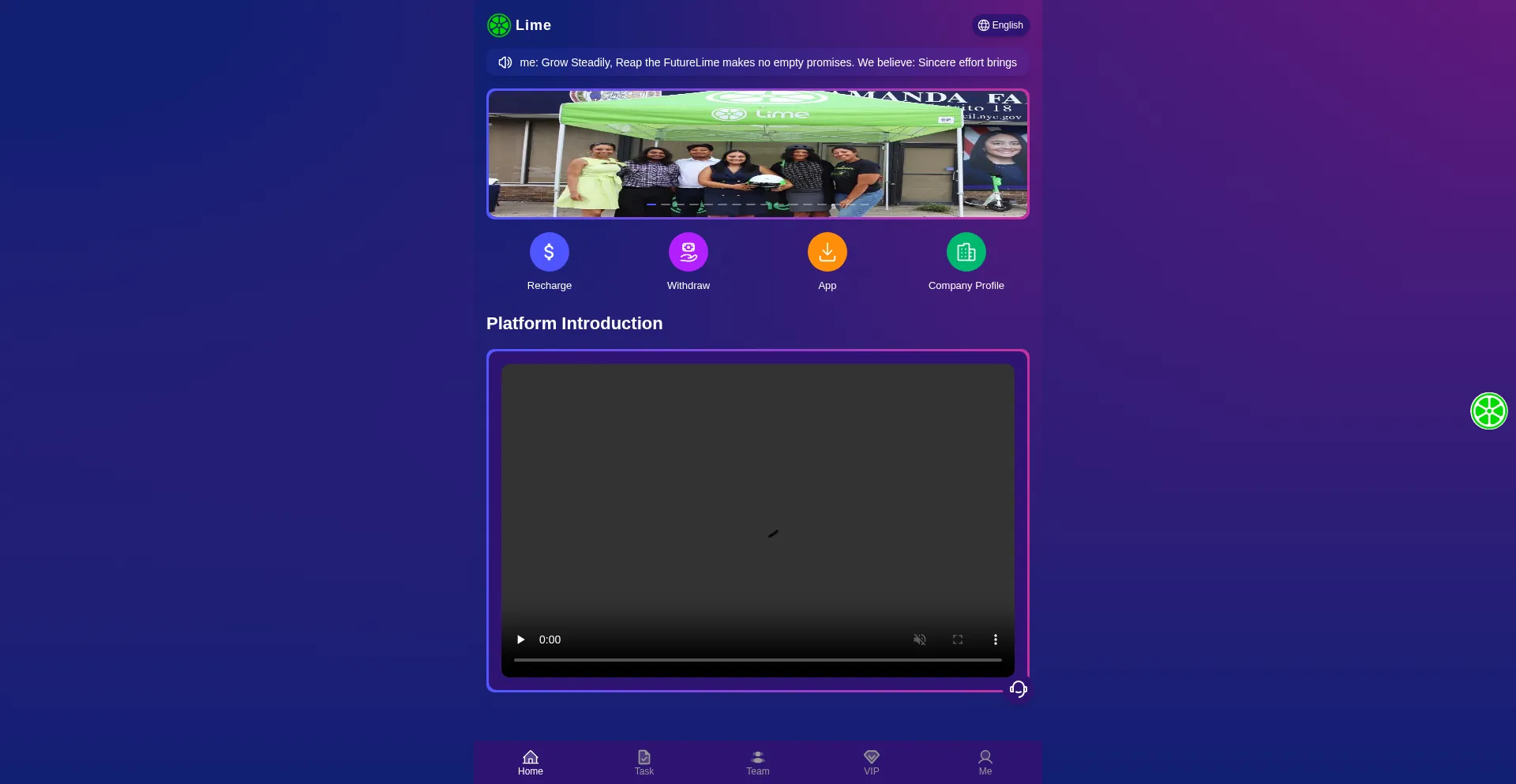 Website screenshot of Limee.org