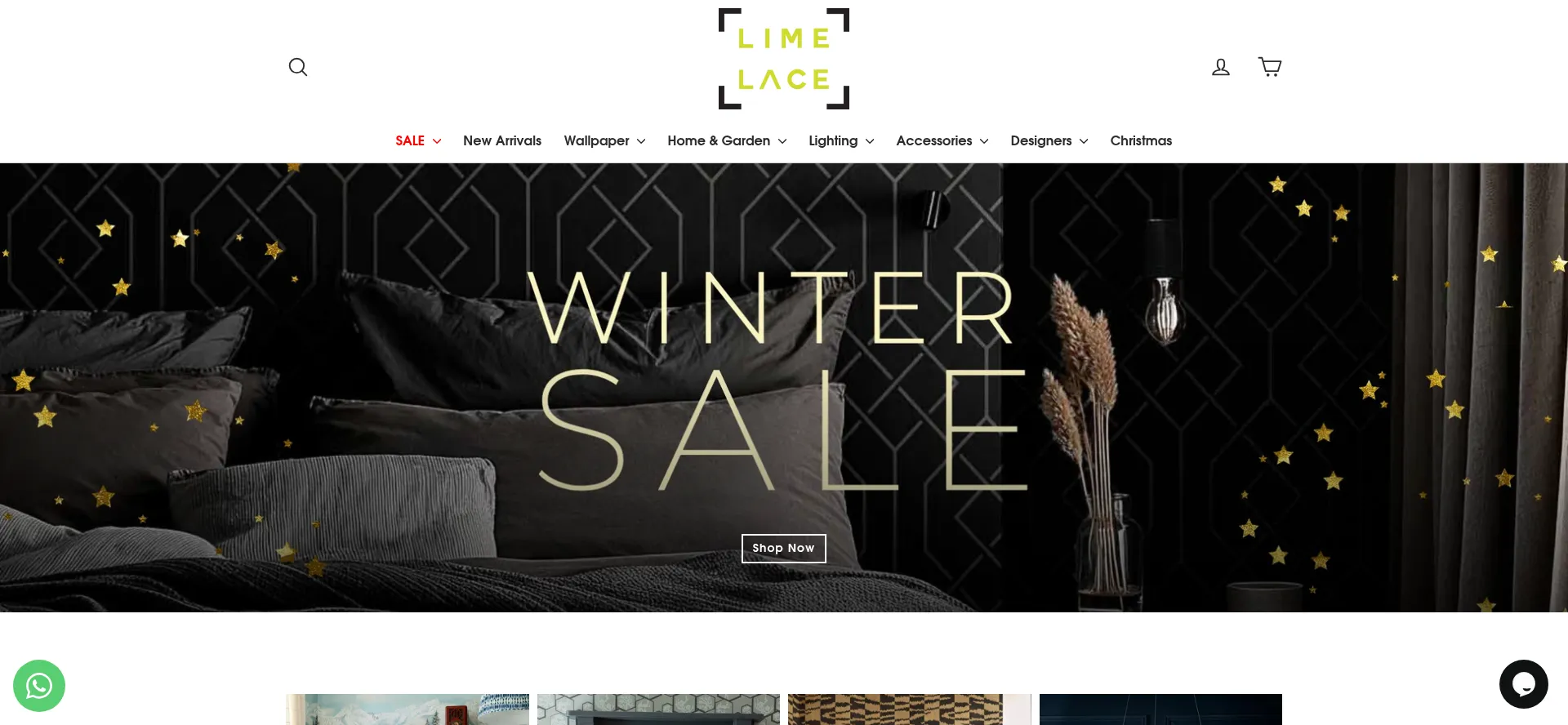 Website screenshot of Limelace.co.uk