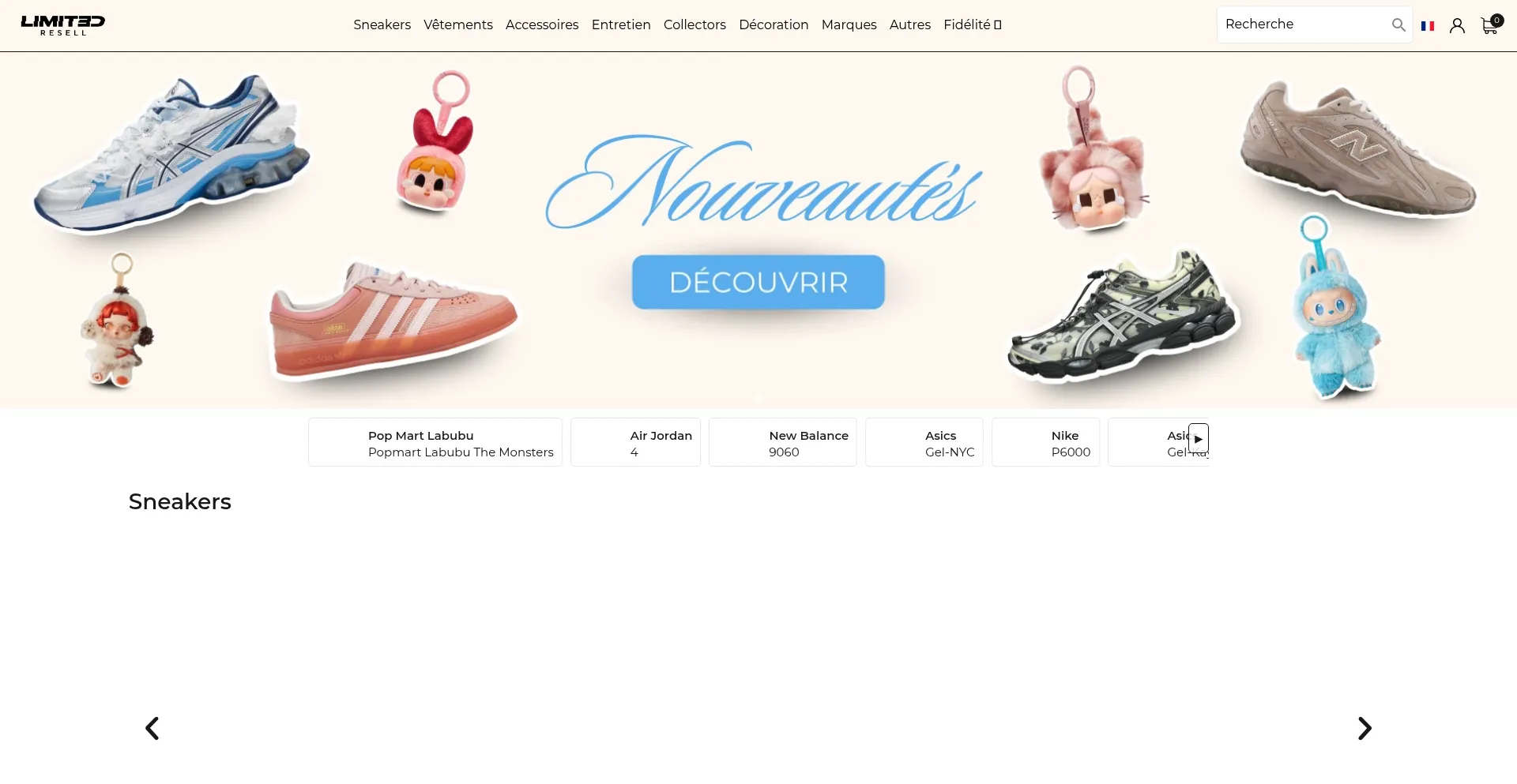 Website screenshot of Limitedresell.com